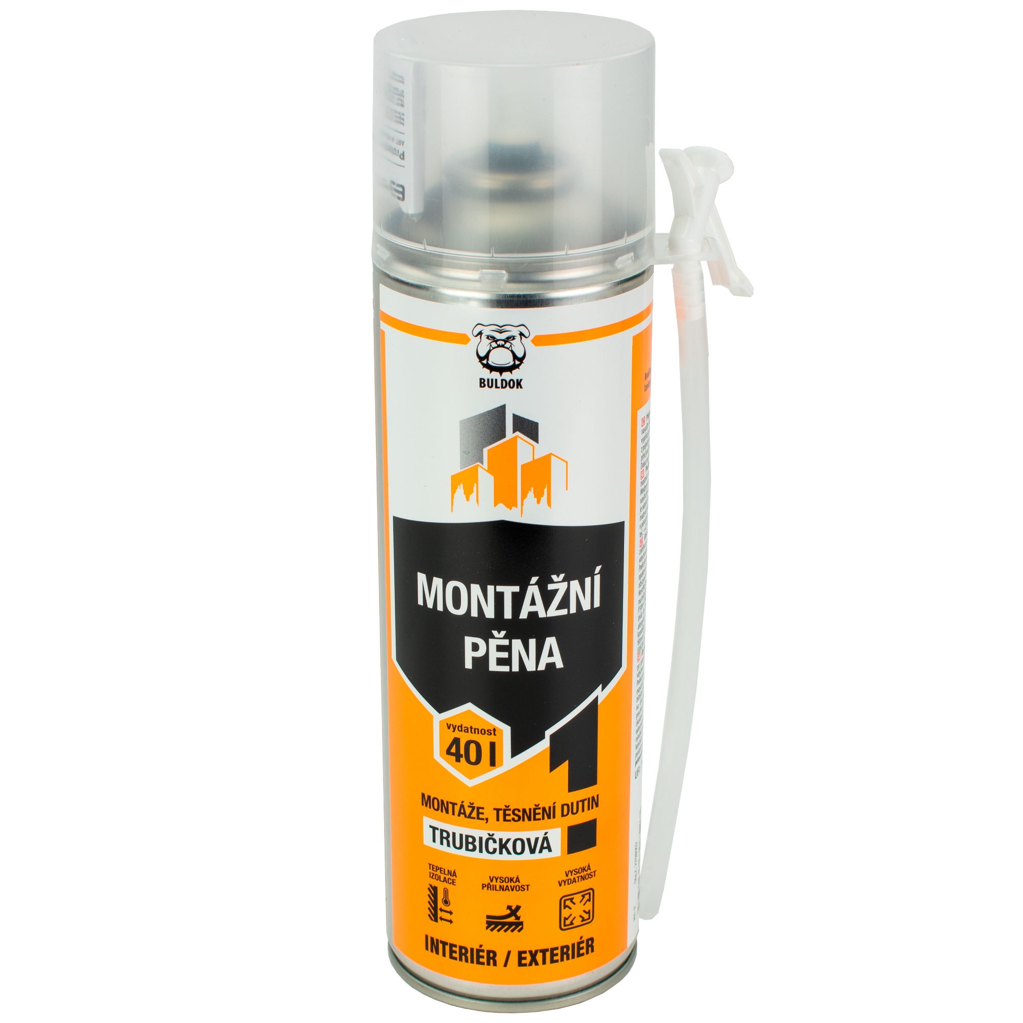 Montážní PU pěna, trubičková, 500ml, vysokoexpanzní, BULDOK