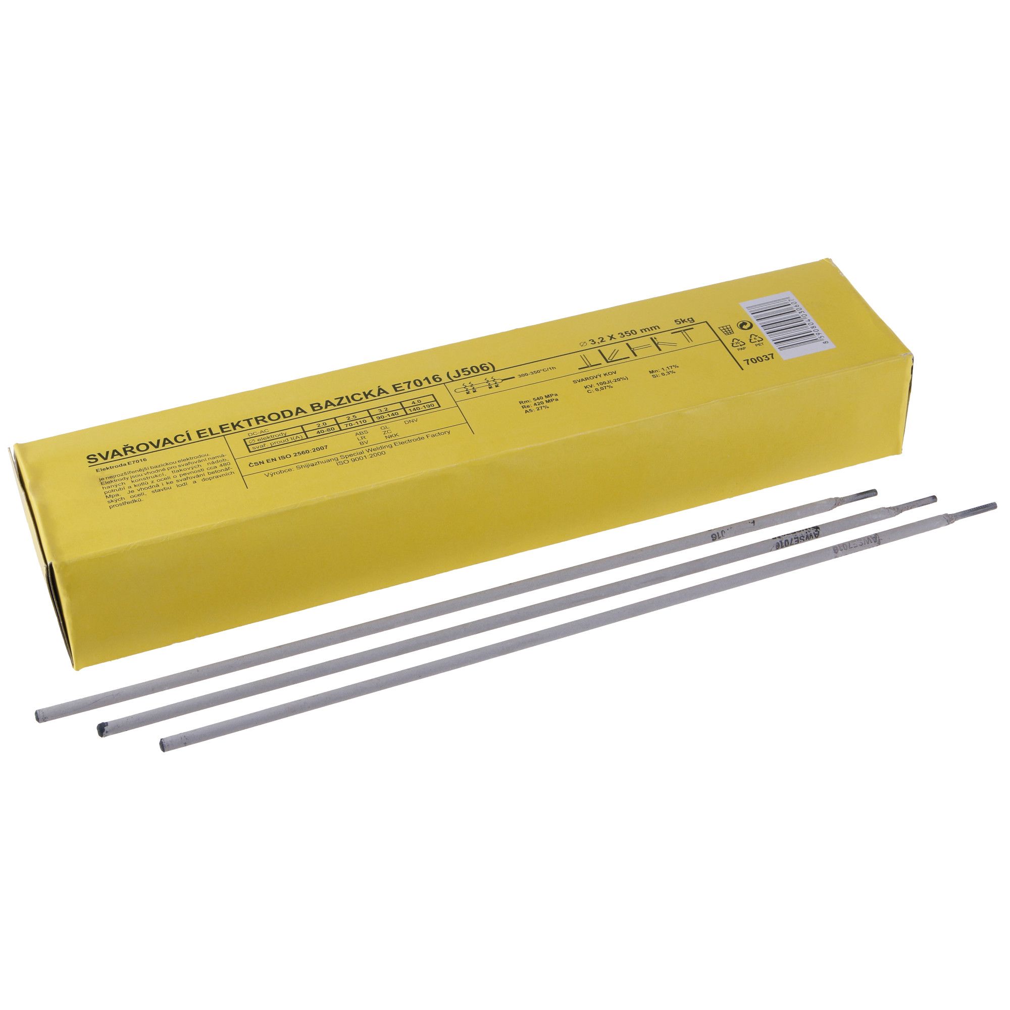 Elektroda bazická, 3,2×350mm, 5kg, J506