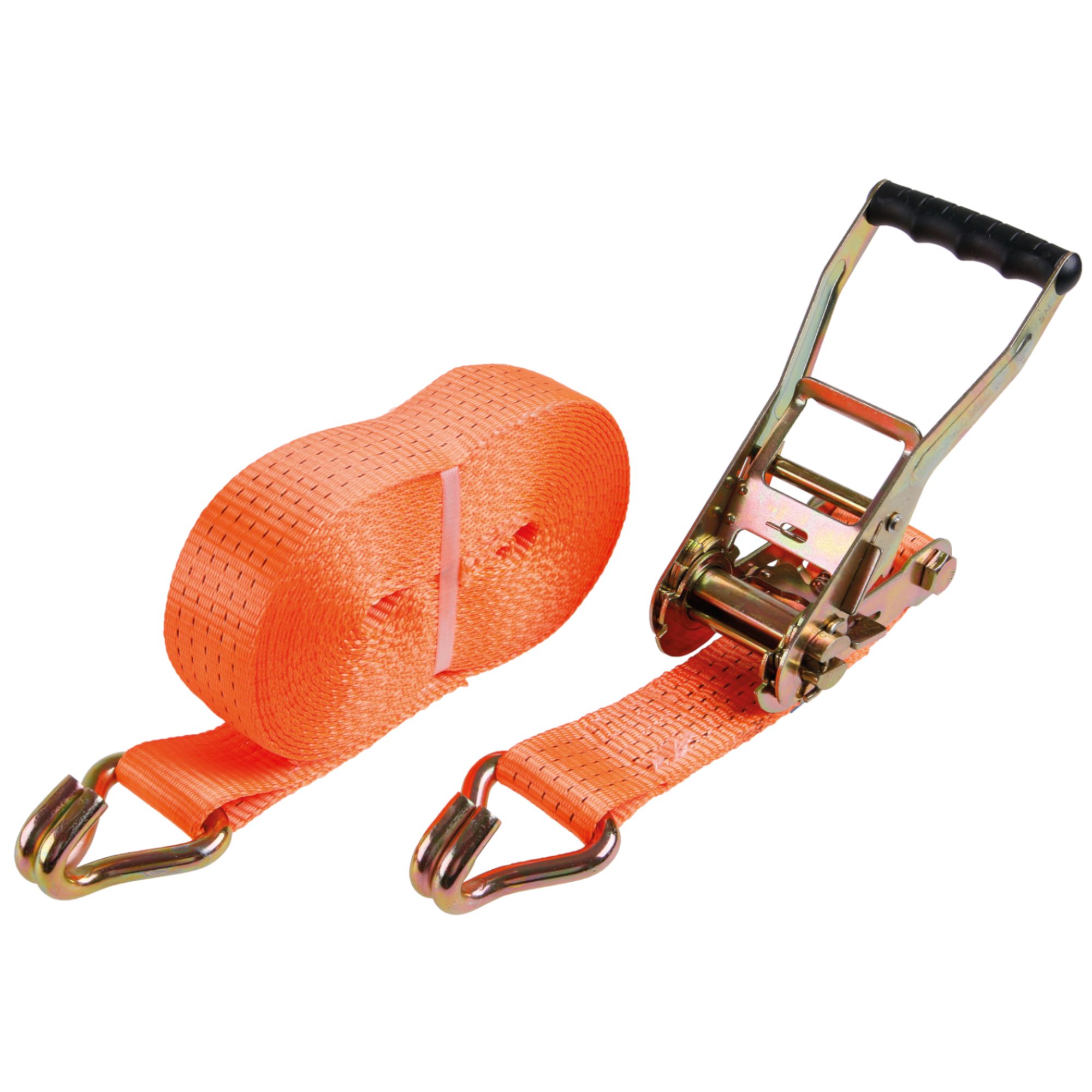 Pás upínací s ráčnou a háky, 50mm × 10m, TÜV/GS, nosnost 5000kg