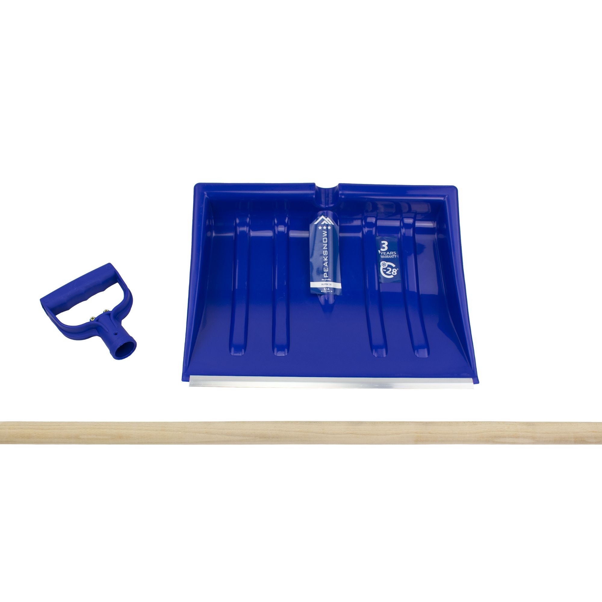 Odhrnovák na sníh SNĚŽKA, dřevěná násada, 41 x 32cm, rozložený