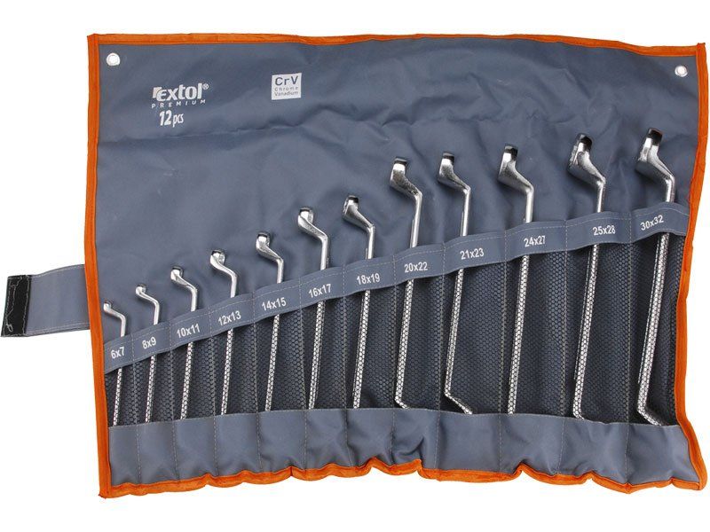 Klíče očkovyhnuté sada 12ks, 6 - 32mm, EXTOL PREMIUM