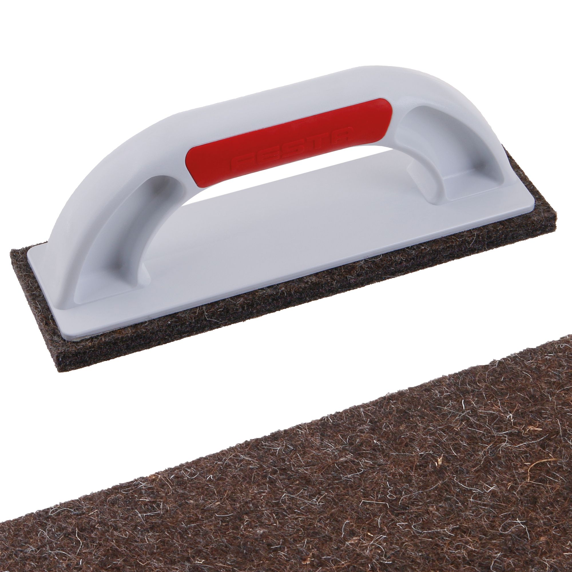 Hladítko plastové - plsť hnědá, 220 x 70mm, 10mm, FESTA