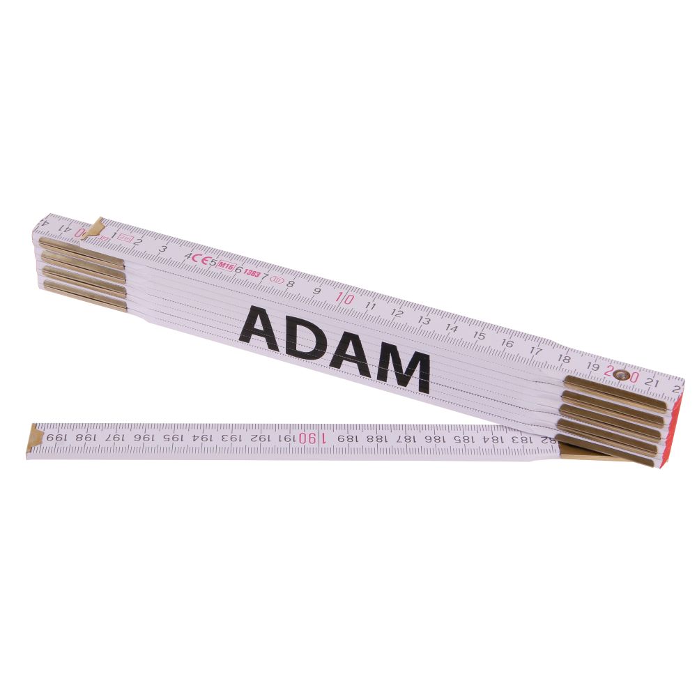 Metr skládací, 2m, dřevěný, PROFI, "ADAM"