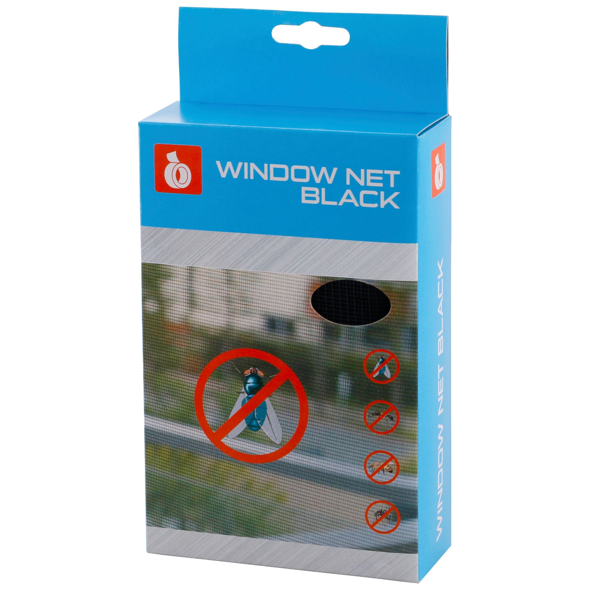 Okenní síť proti hmyzu 150 x 130cm, černá