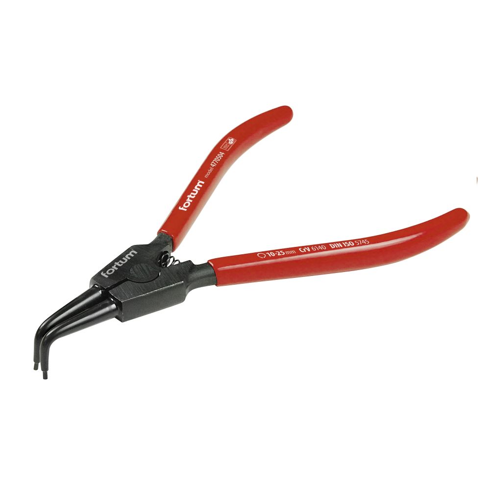 Kleště segerové, 140mm, zahnuté vnější, 10-25mm, FORTUM
