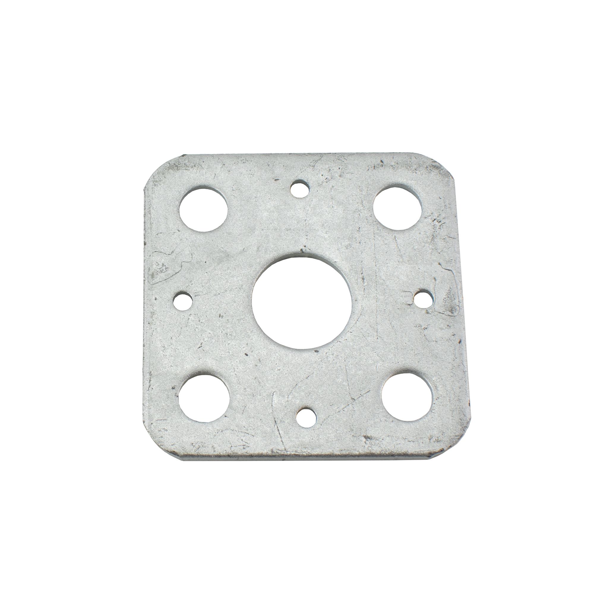 Deska k patce sloupku, bez matice, 80x80mm, 4mm, ZN