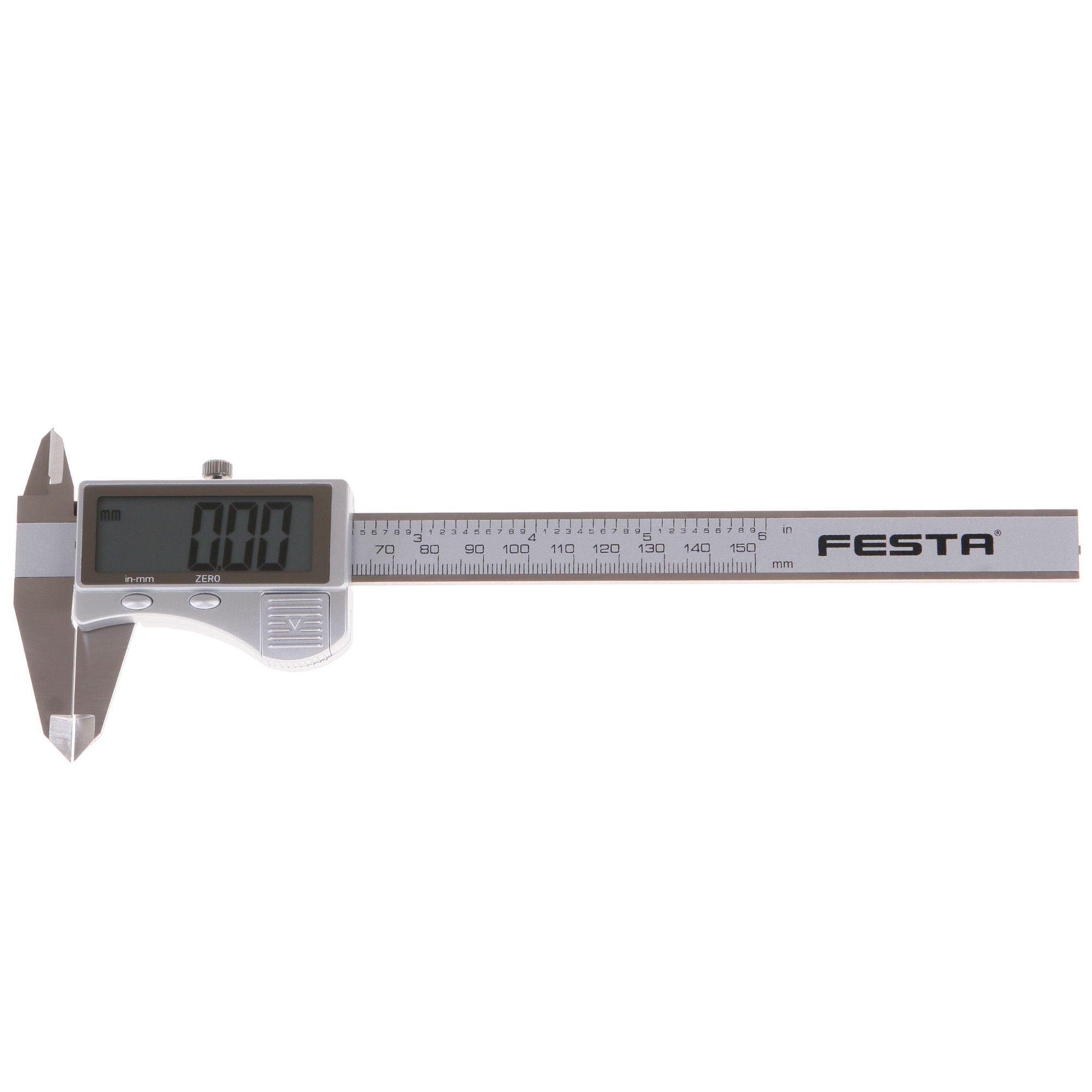 Posuvné měřítko digitální, 0–150mm, 0,01mm, nerezové, FESTA