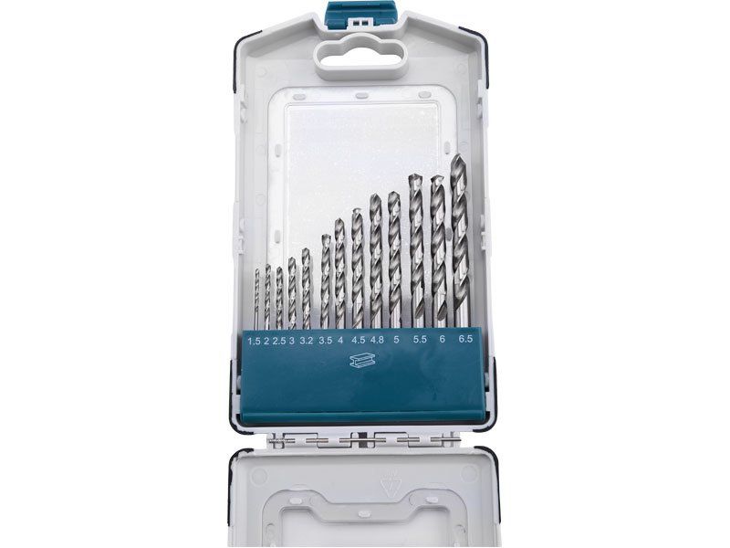 Vrtáky do kovu vybrušované, sada 13ks, pr. 1,5 - 6,5mm, HSS-G, EXTOL INDUSTRIAL