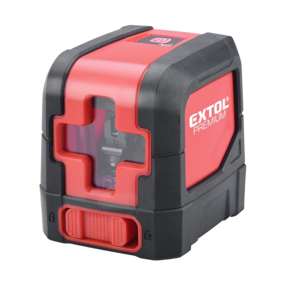 Laser liniový, křížový samonivelační, 1V+1H, zelený, EXTOL PREMIUM