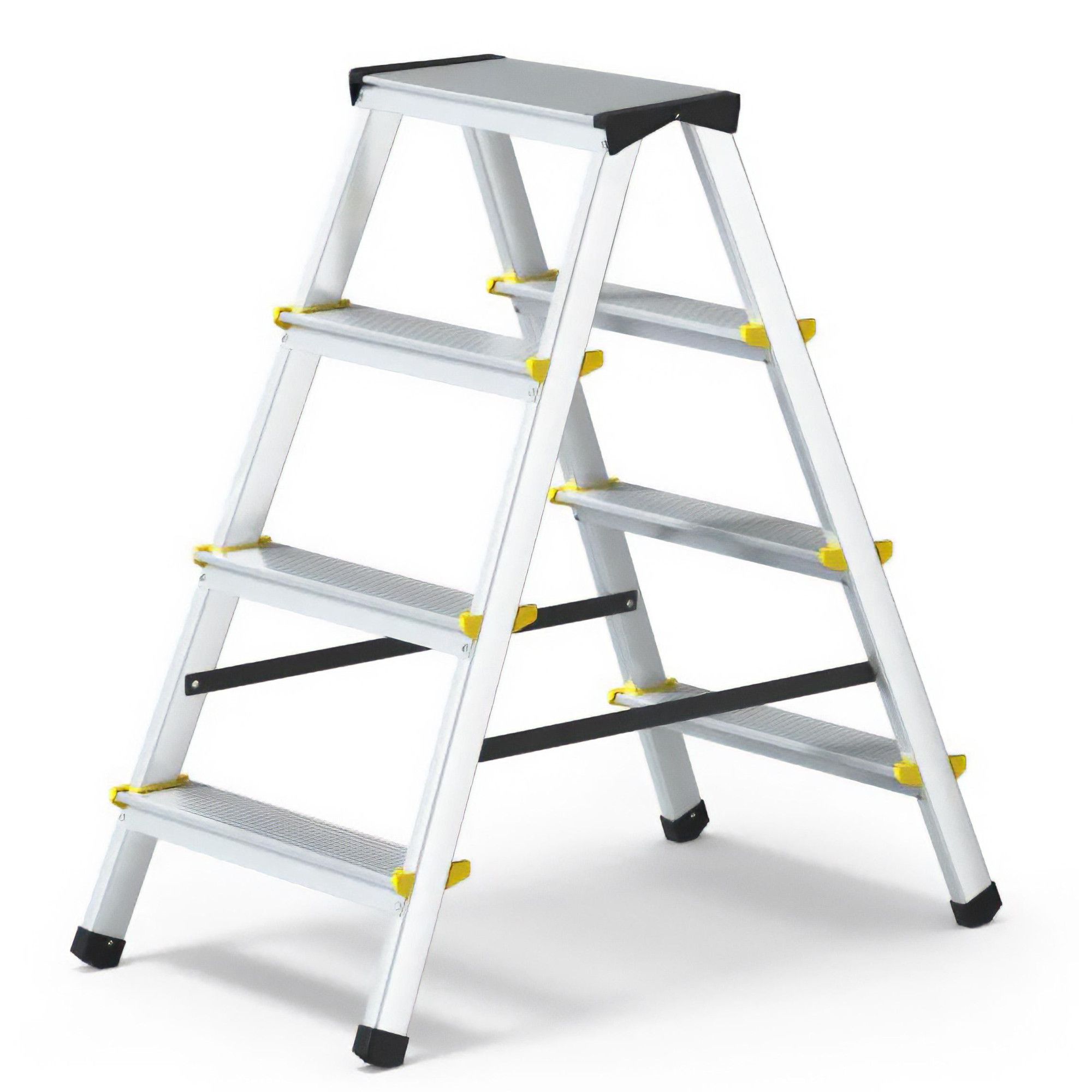 Schůdky oboustranné hliníkové 2×4 příčky, nosnost 150kg, PROFI, J.A.D TOOLS