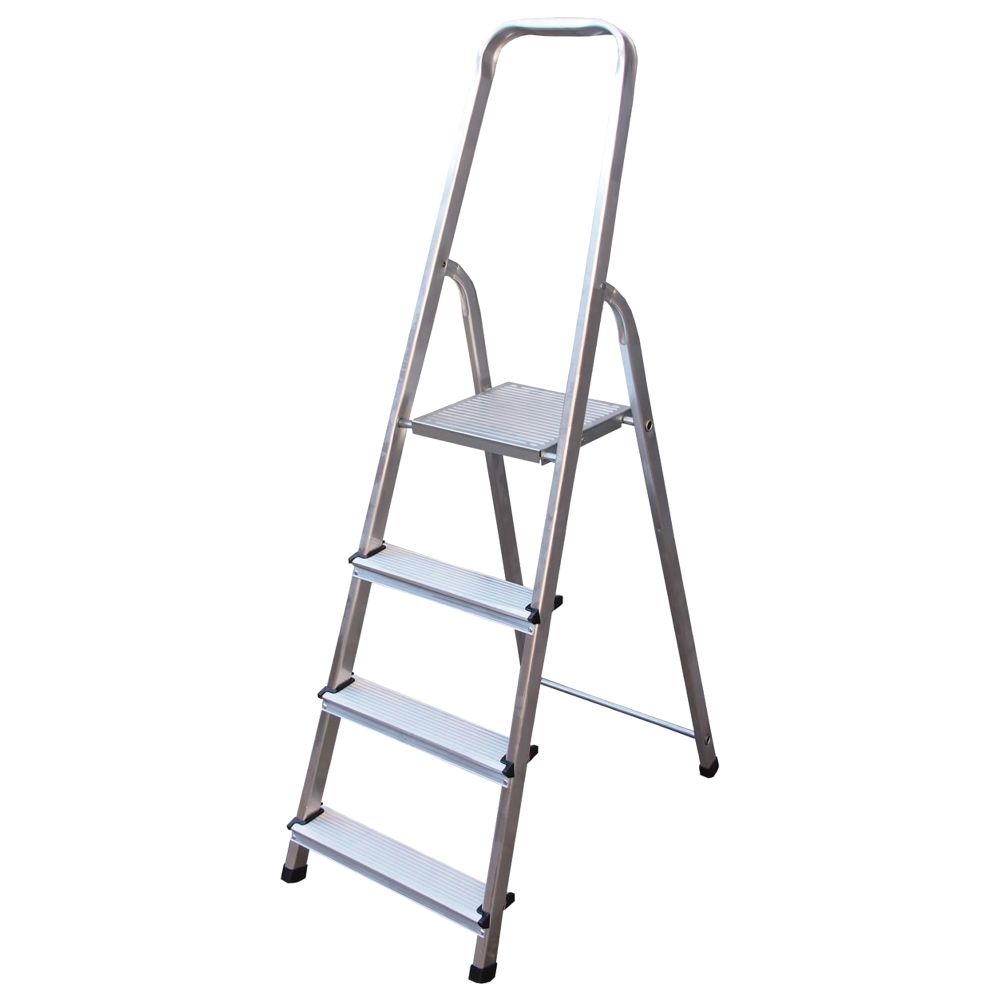 Schůdky AL, jednostranné, 4 příčky, nosn. 125kg, AL-D4, STREND PRO