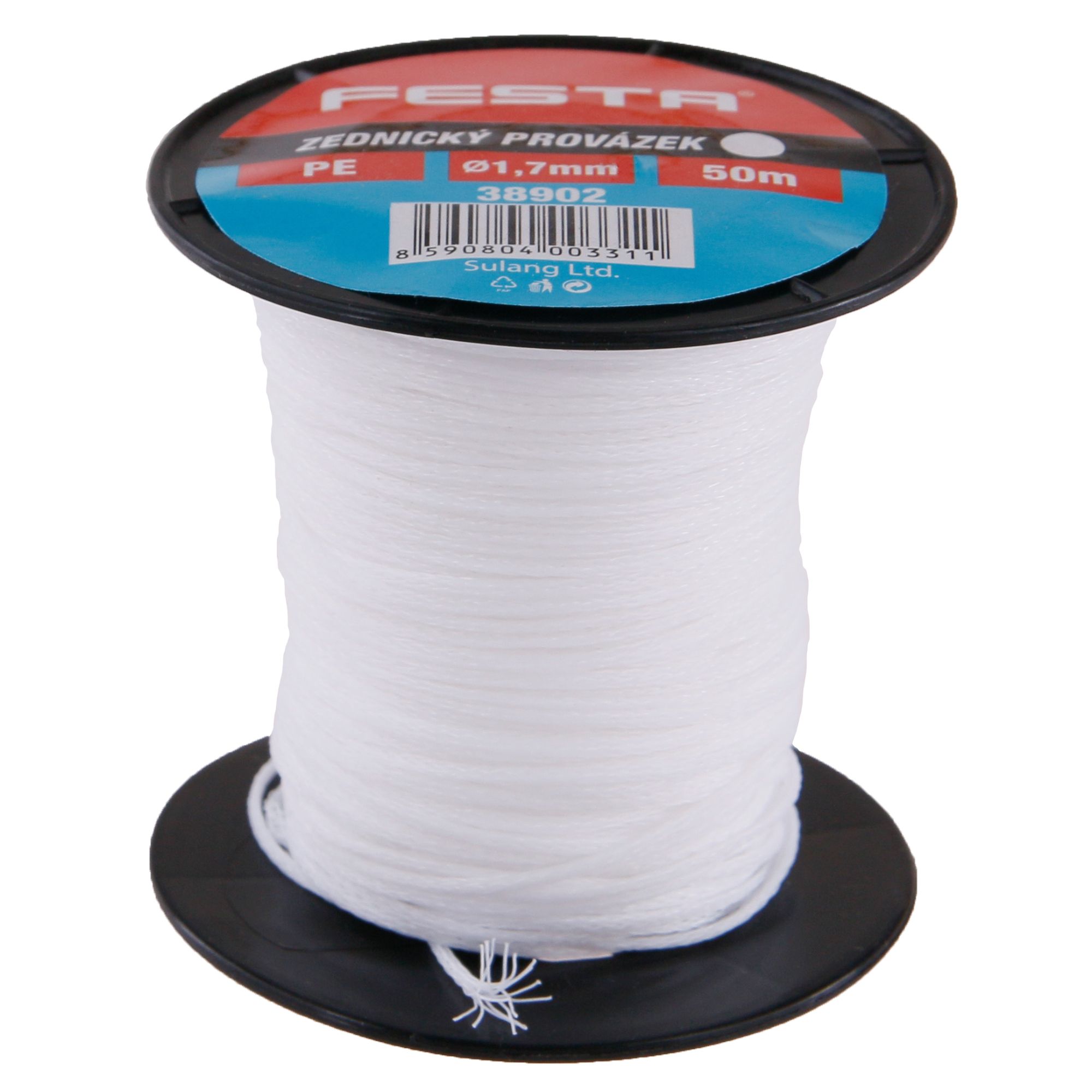 Provázek zednický, 1,7mm, 50m, bílý, PE, FESTA