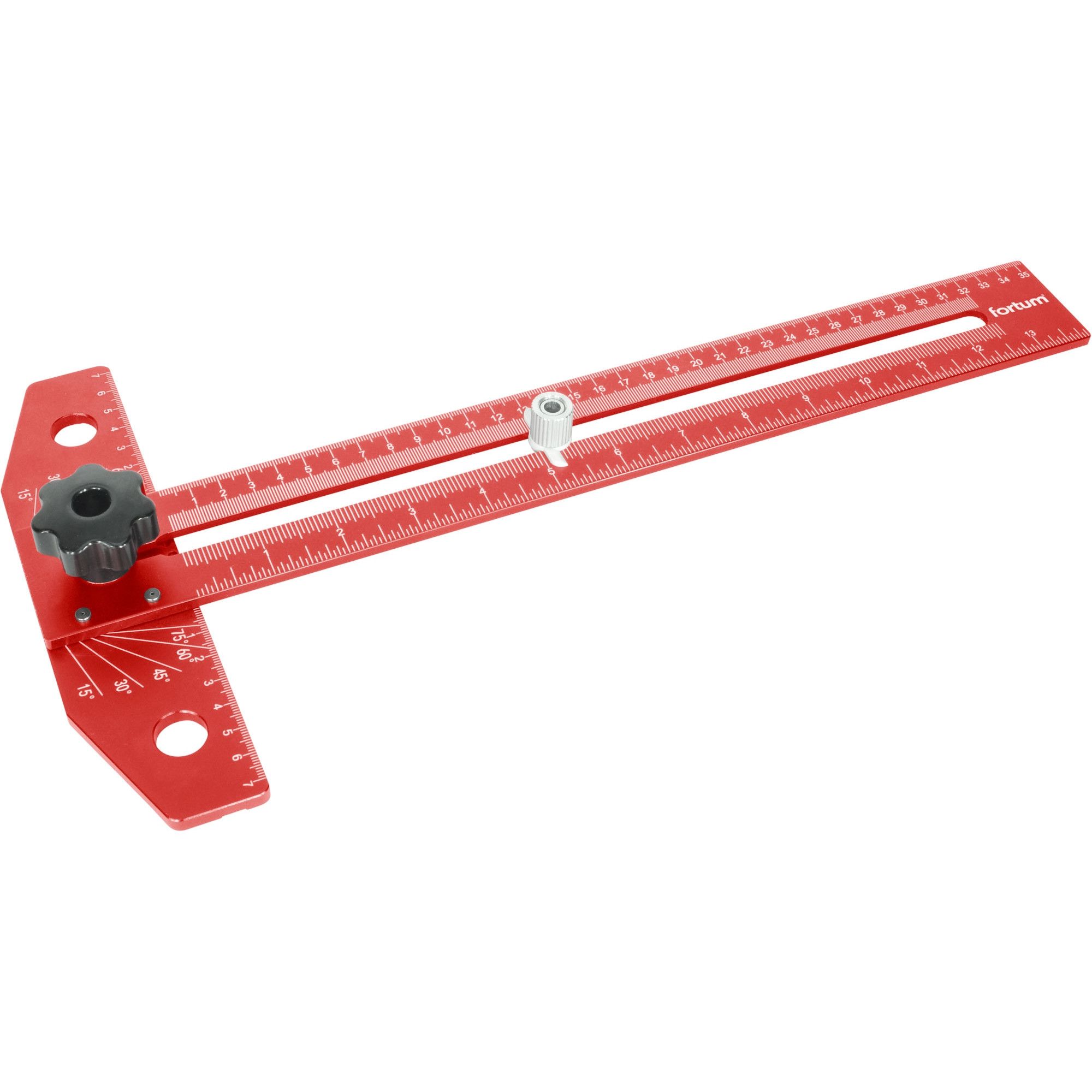 Úhelník T-multifunkční, 350×190mm, hliníkový, FORTUM