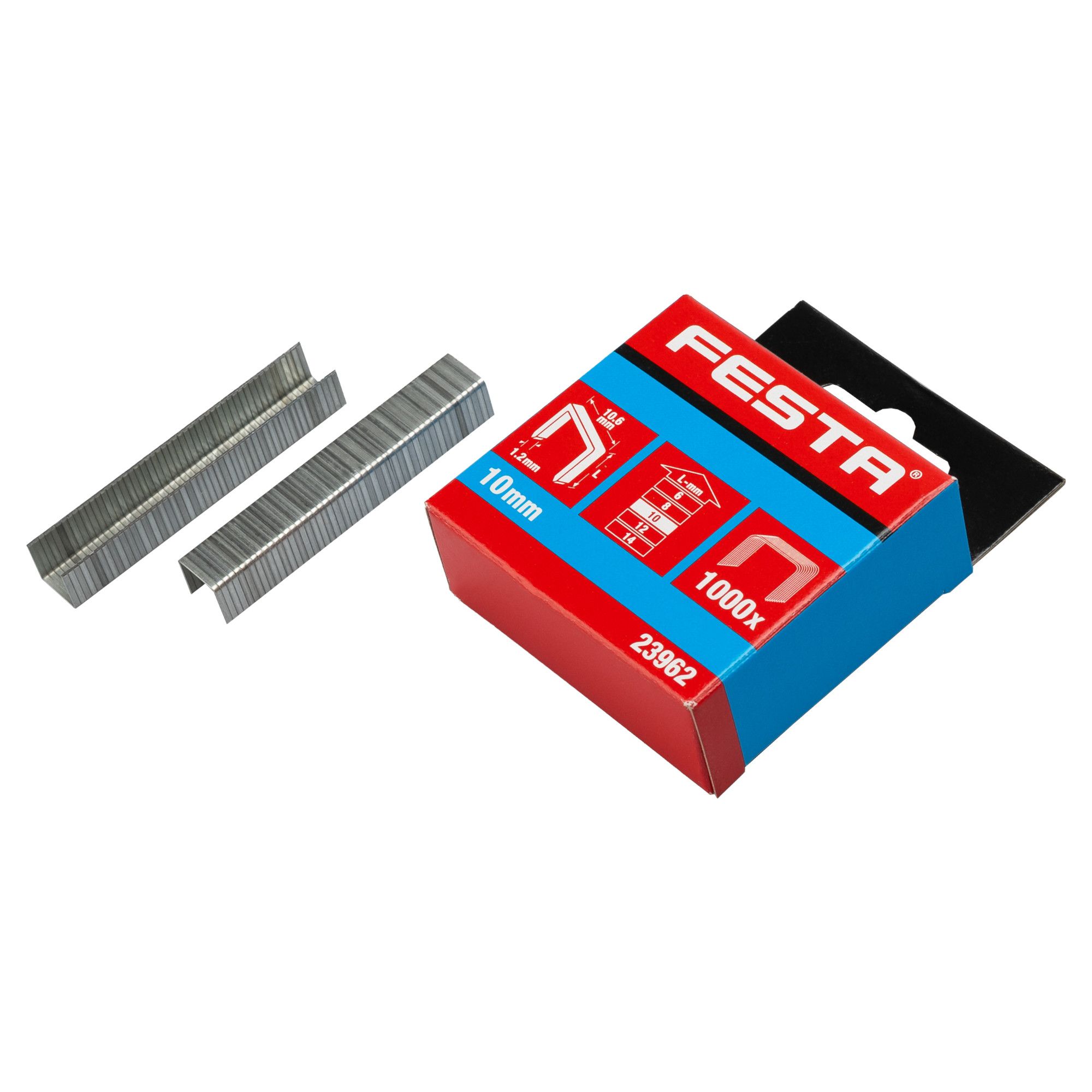 Spony 10,6 x 1,2mm, 10mm, balení 1000ks, typ 140, FESTA