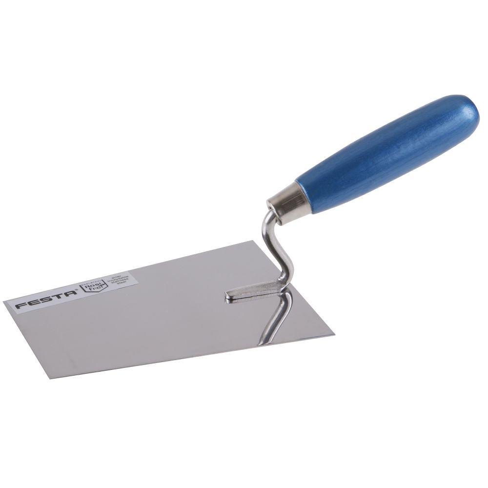 Zednická lžíce 160mm, nerez, dřevěná rukojeť, FESTA