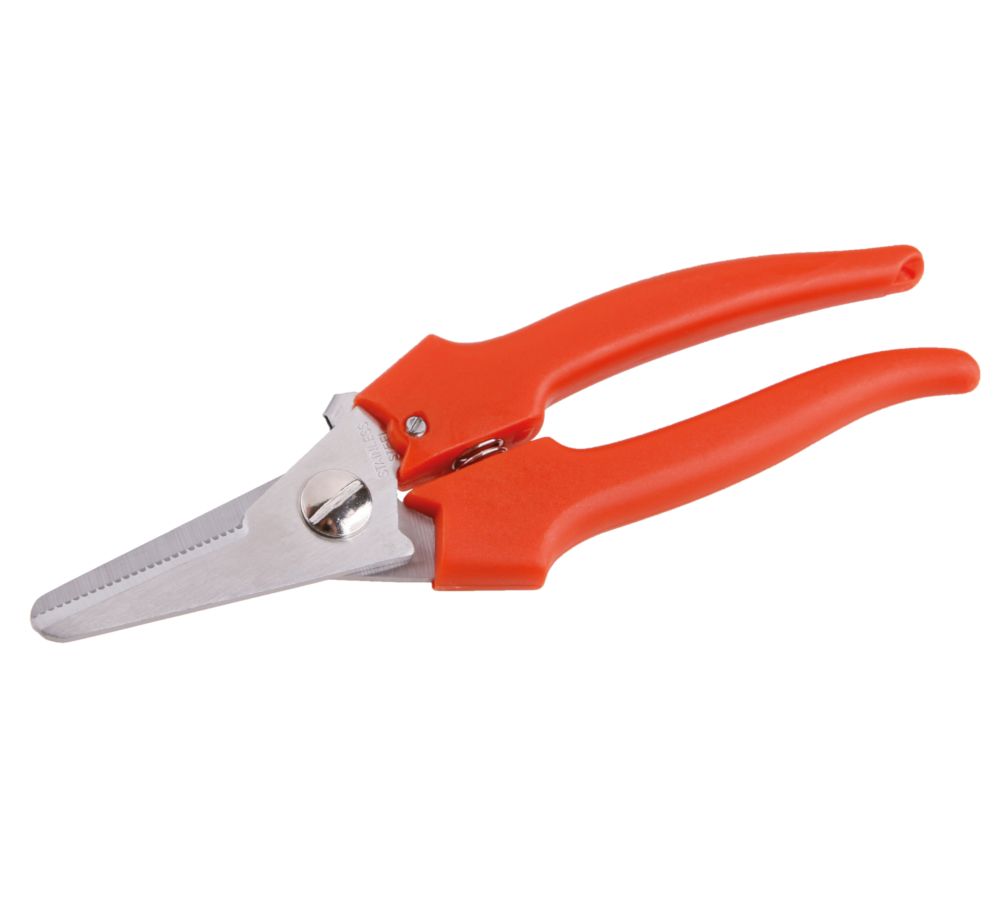 Zahradní nůžky aranžovací, 19cm, plast. rukojeť, INOX, rovné