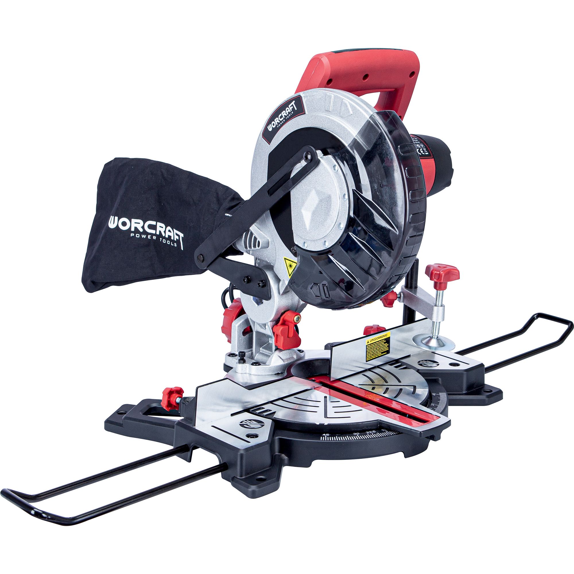 Pila pokosová, 210mm, 1400W, s laserem, WORCRAFT MST14-210