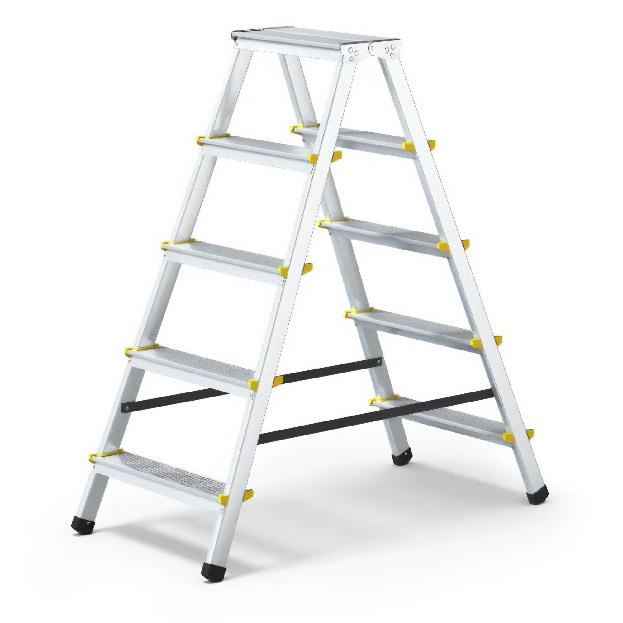 Schůdky oboustranné hliníkové 2×5 příček, nosnost 150kg, PROFI, J.A.D TOOLS