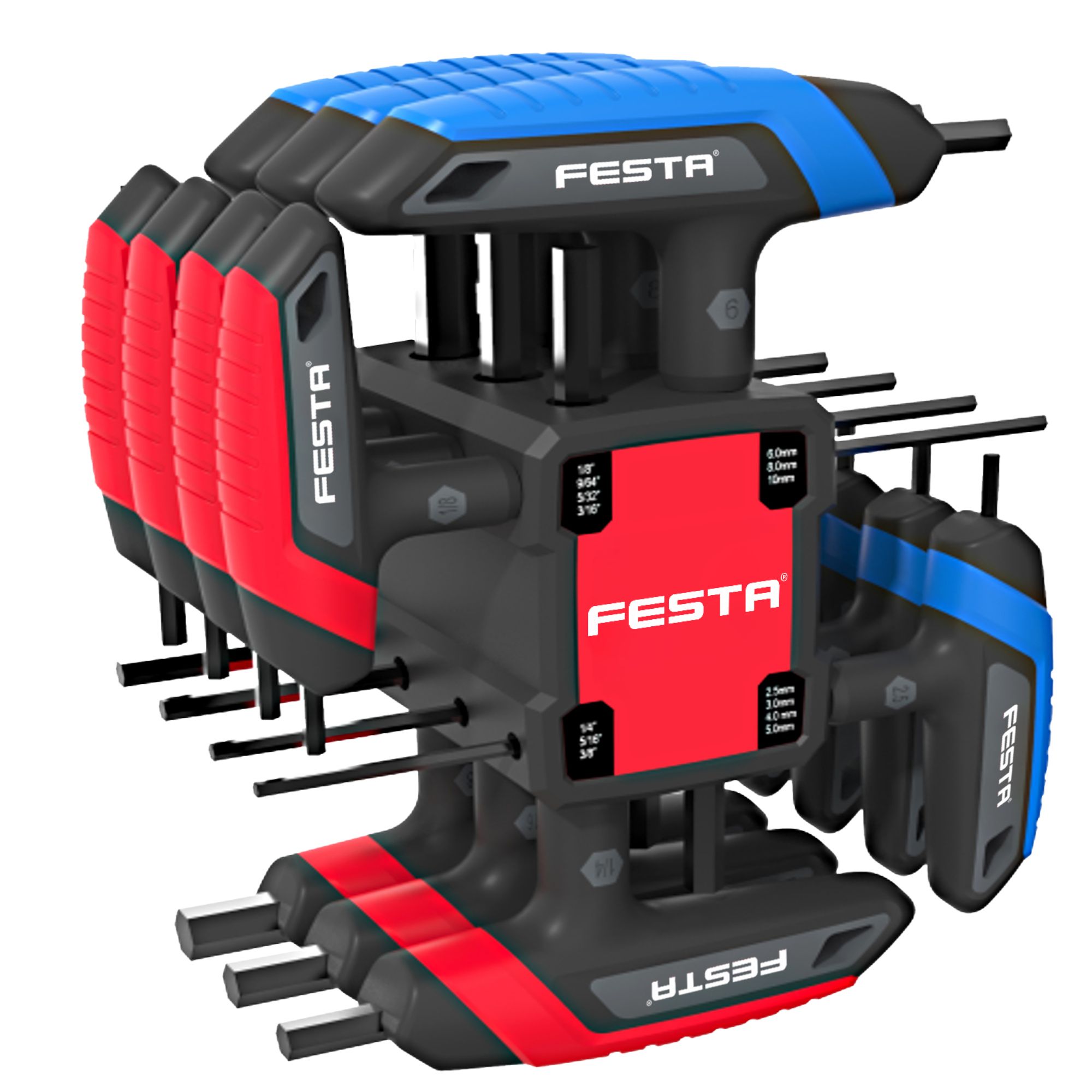 Sada T-klíčů, imbus a torx, 14ks, CrV, FESTA