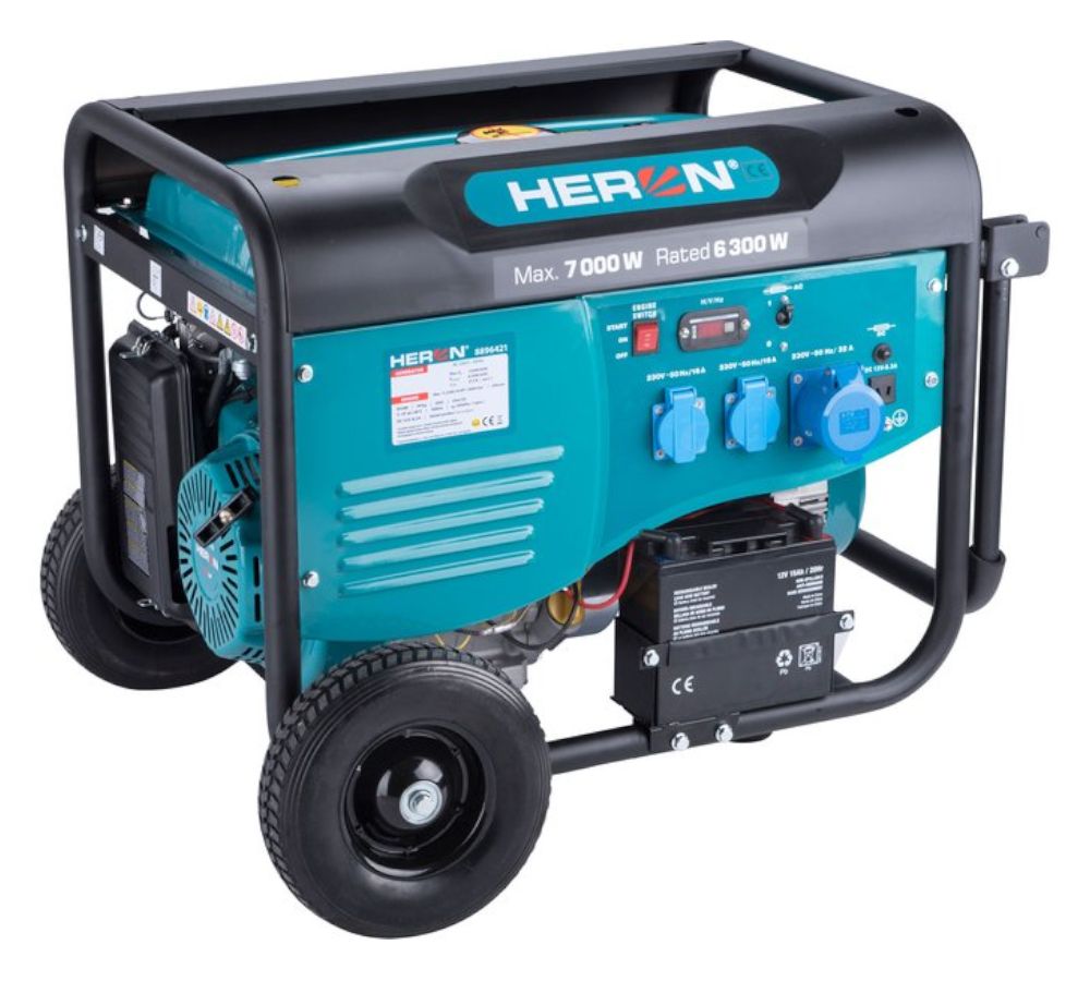 Elektrocentrála benzínová, 7,0kW / 15HP, 230V, el. start, pro svařování, HERON