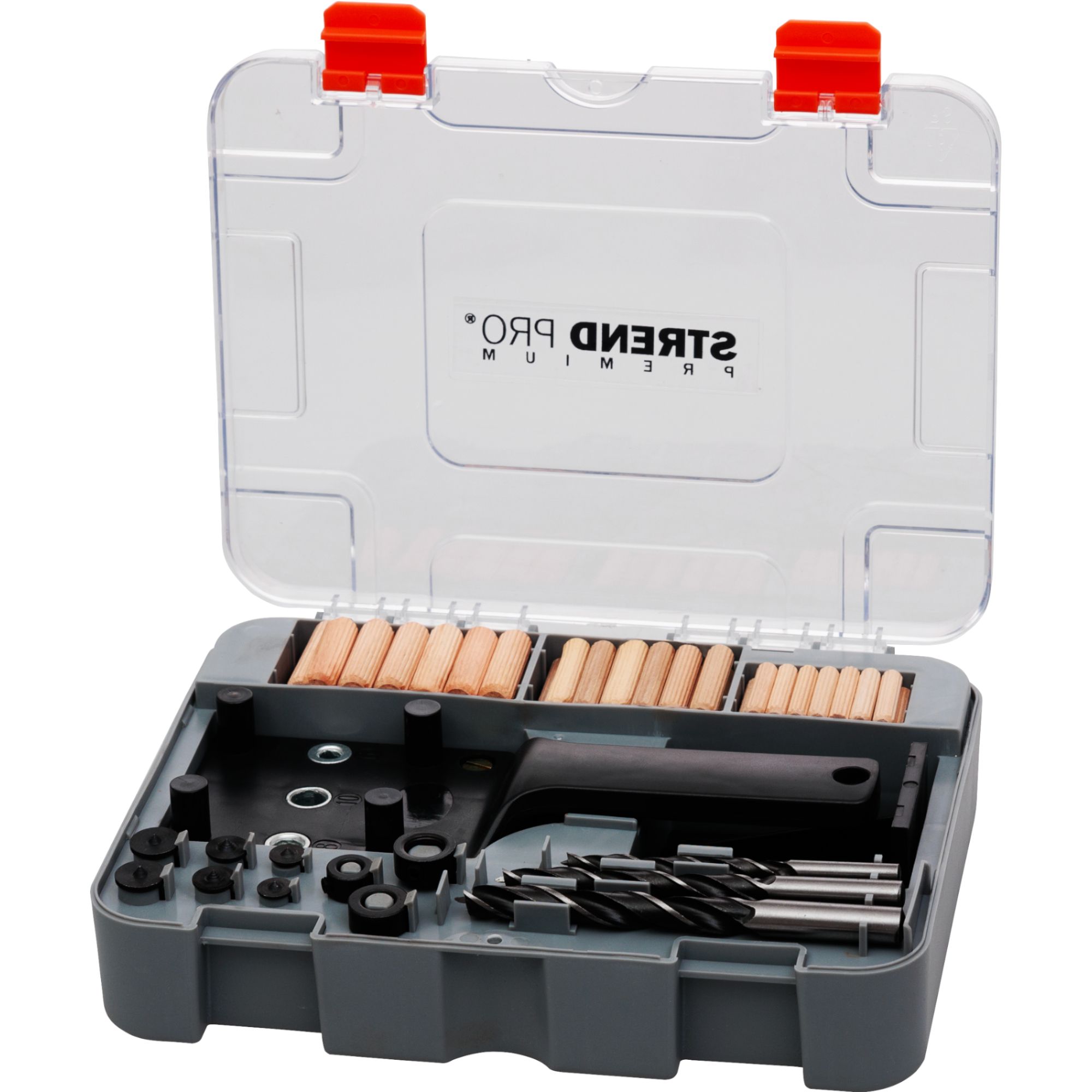 Sada na vrtání otvorů pro kolíkové spoje, 83ks, STREND PRO Premium