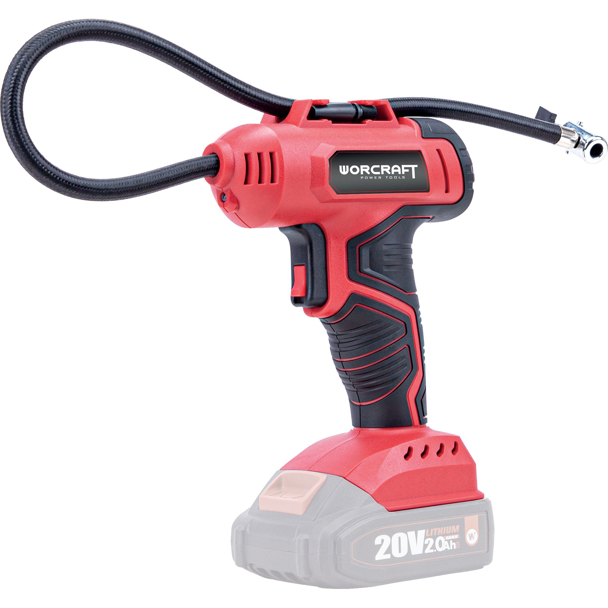 AKU kompresor, 10,3bar, 20V, LED světlo, ShareSYS, WORCRAFT CAC-S20LiG