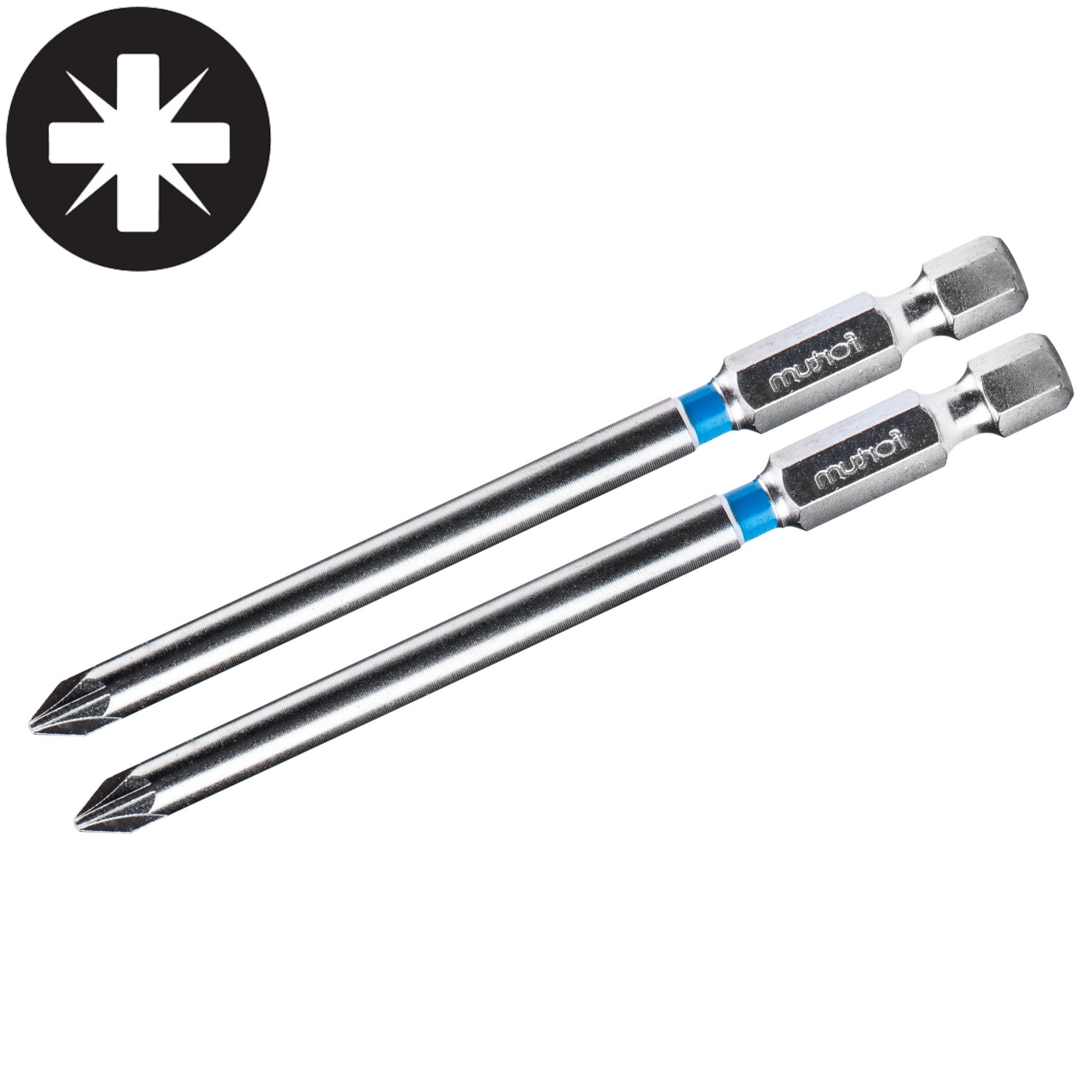 Bit prodloužený, PZ 1, 90mm, sada 2ks, FORTUM