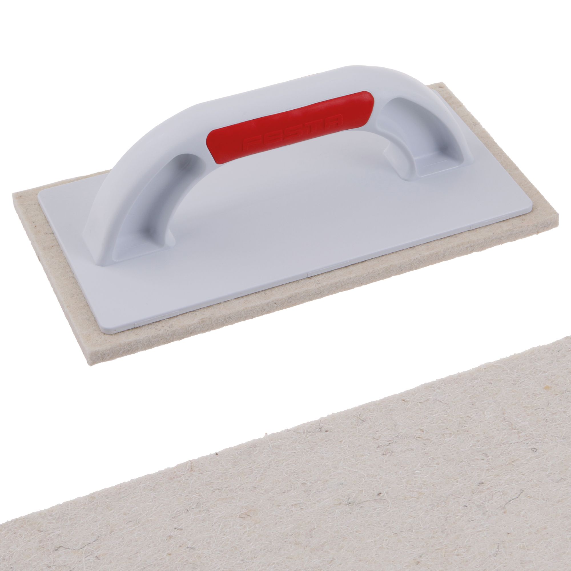 Hladítko plastové - plsť bílá, 250 x 130mm, 8mm, FESTA