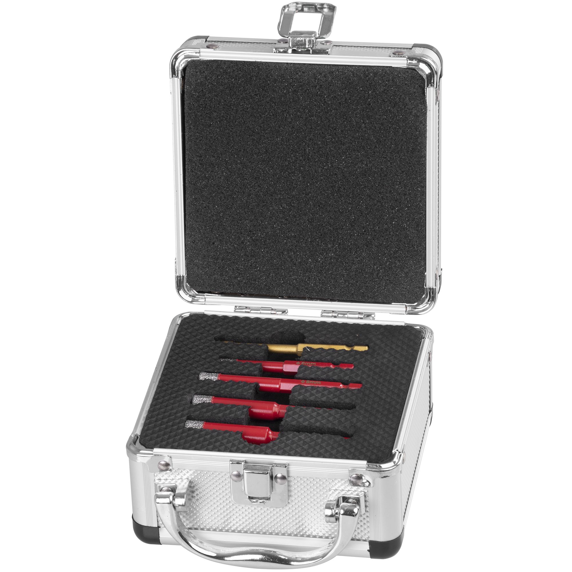 Korunky vykružovací diamantové PROFI, 6 - 12mm + vrták 6mm, stopka, sada 5ks, STREND PRO