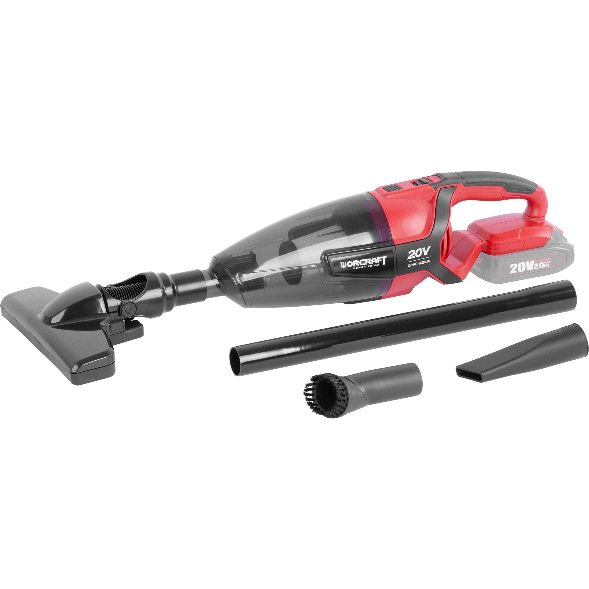 AKU vysavač ruční, 600ml, 8Kpa, 20V, ShareSYS, WORCRAFT CPVC-S20LiA