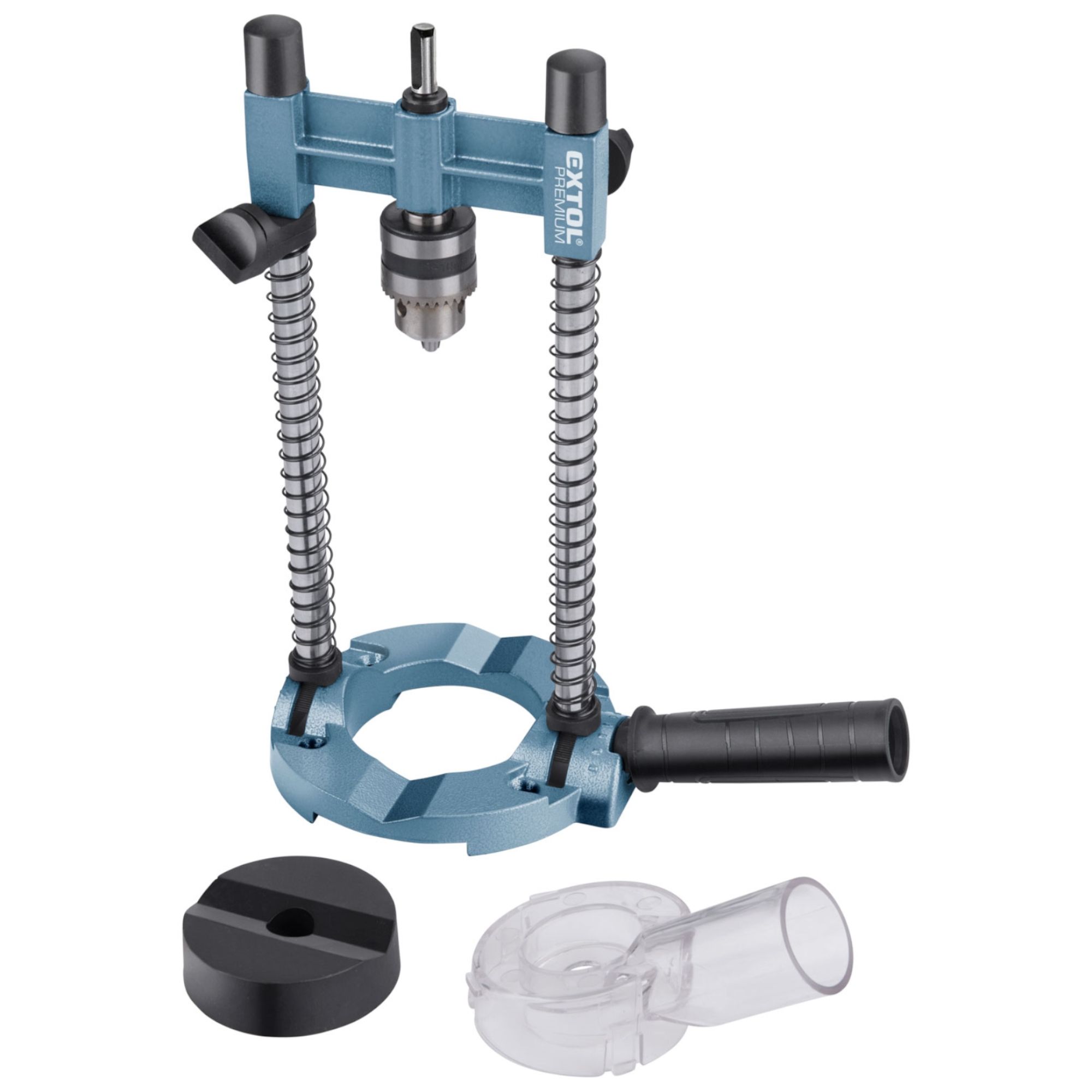 Stojan na vrtačku víceúčelový se sklíčidlem, 1-10mm, stopka 9mm, EXTOL PREMIUM