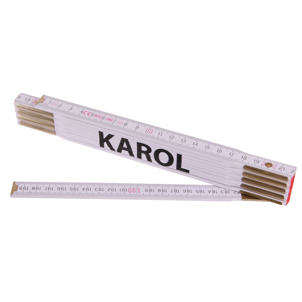 Metr skládací, 2m, dřevěný, PROFI, "KAROL"