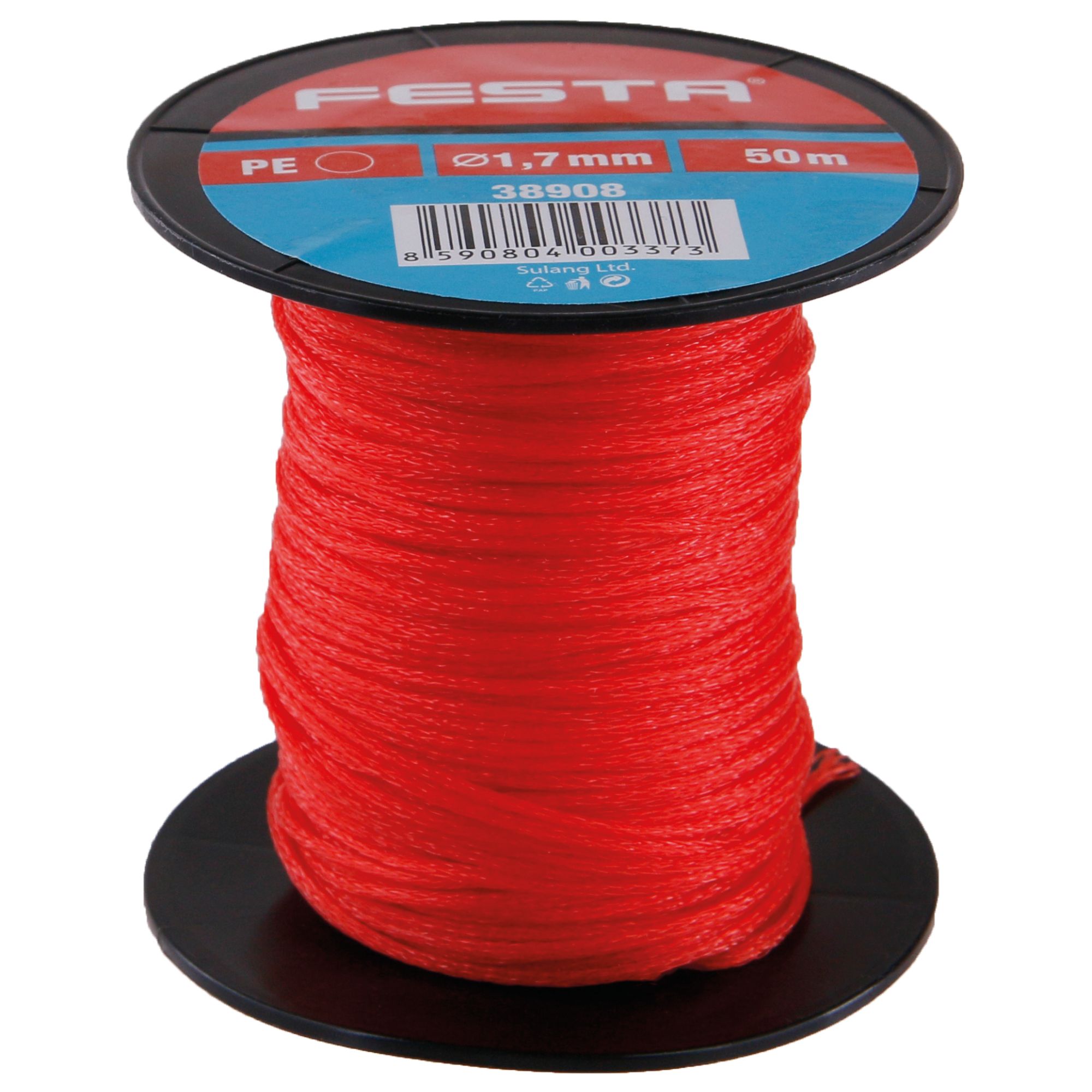 Provázek zednický, 1,7mm, 50m, červený, PE, FESTA