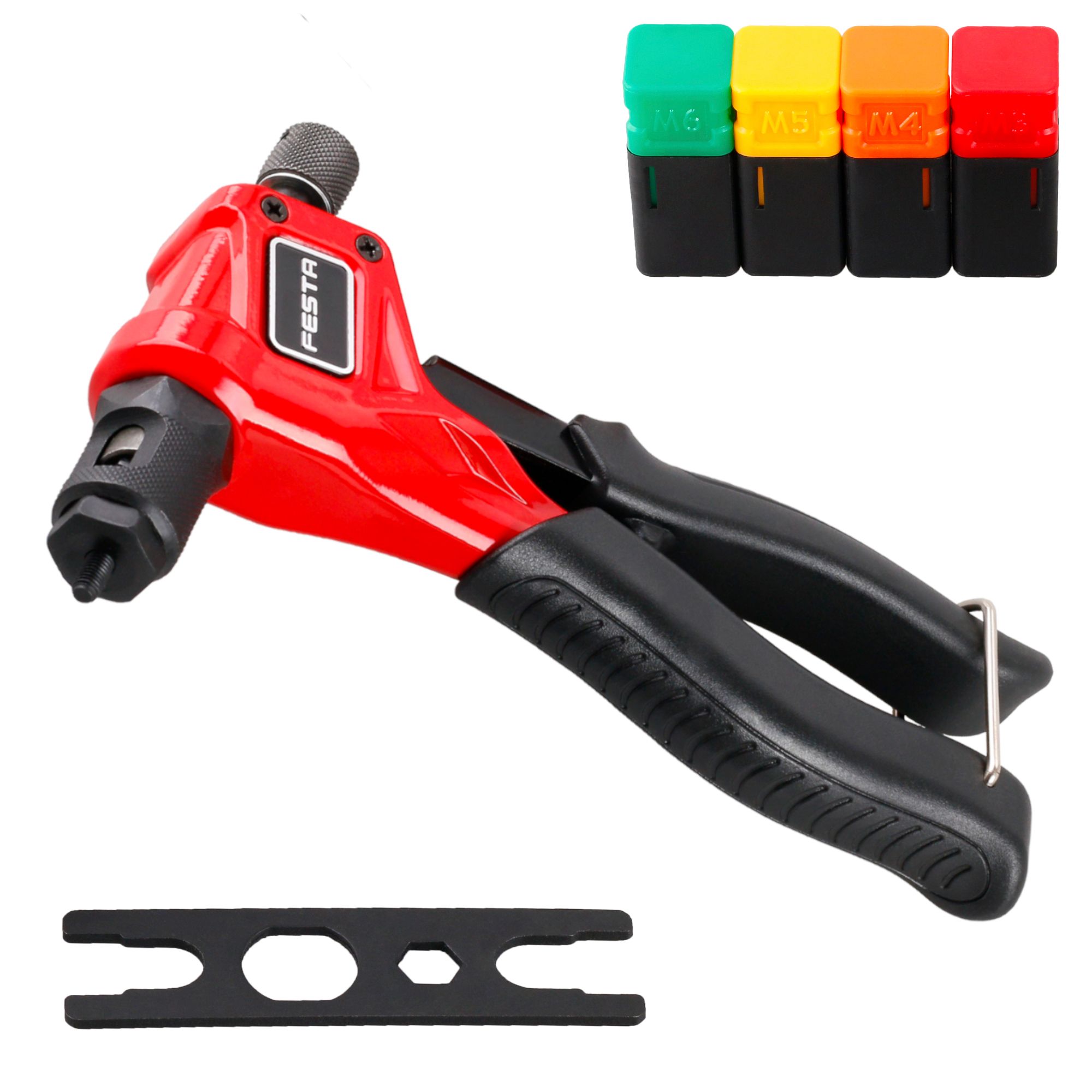 Kleště nýtovací na matice, 200mm, M3-M6, Cr-Mo, FESTA