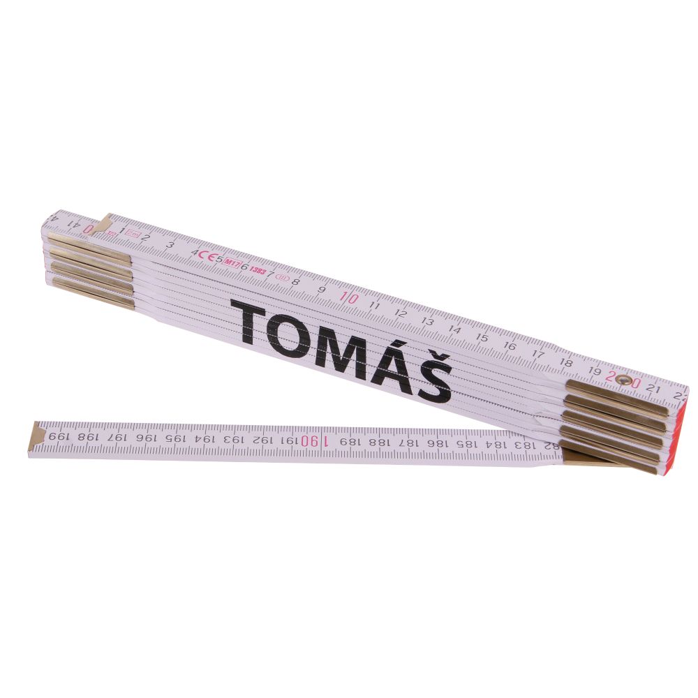Metr skládací, 2m, dřevěný, PROFI, "TOMÁŠ"