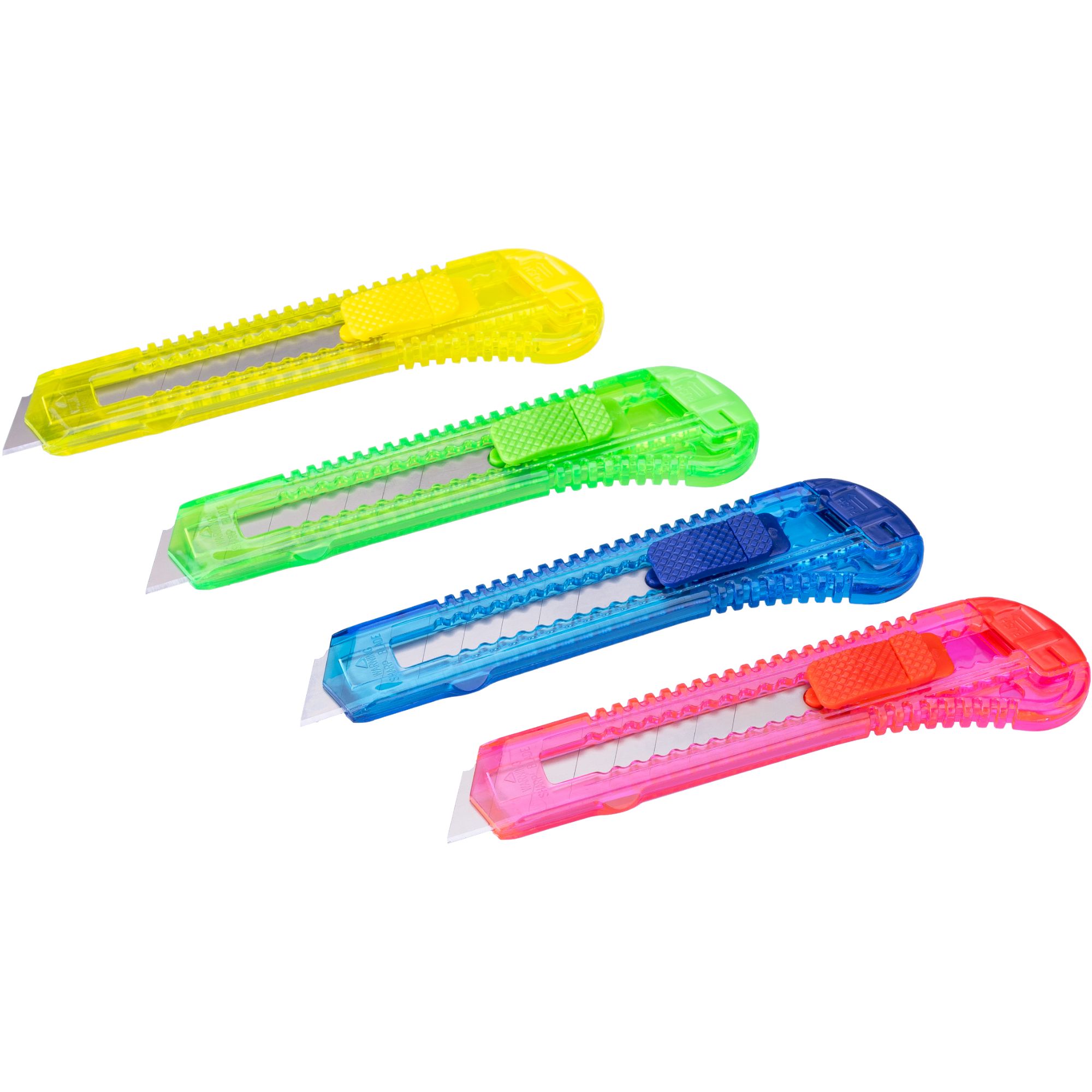 Odlamovací nůž 18mm – plastový, tlačítková aretace, doza 12ks