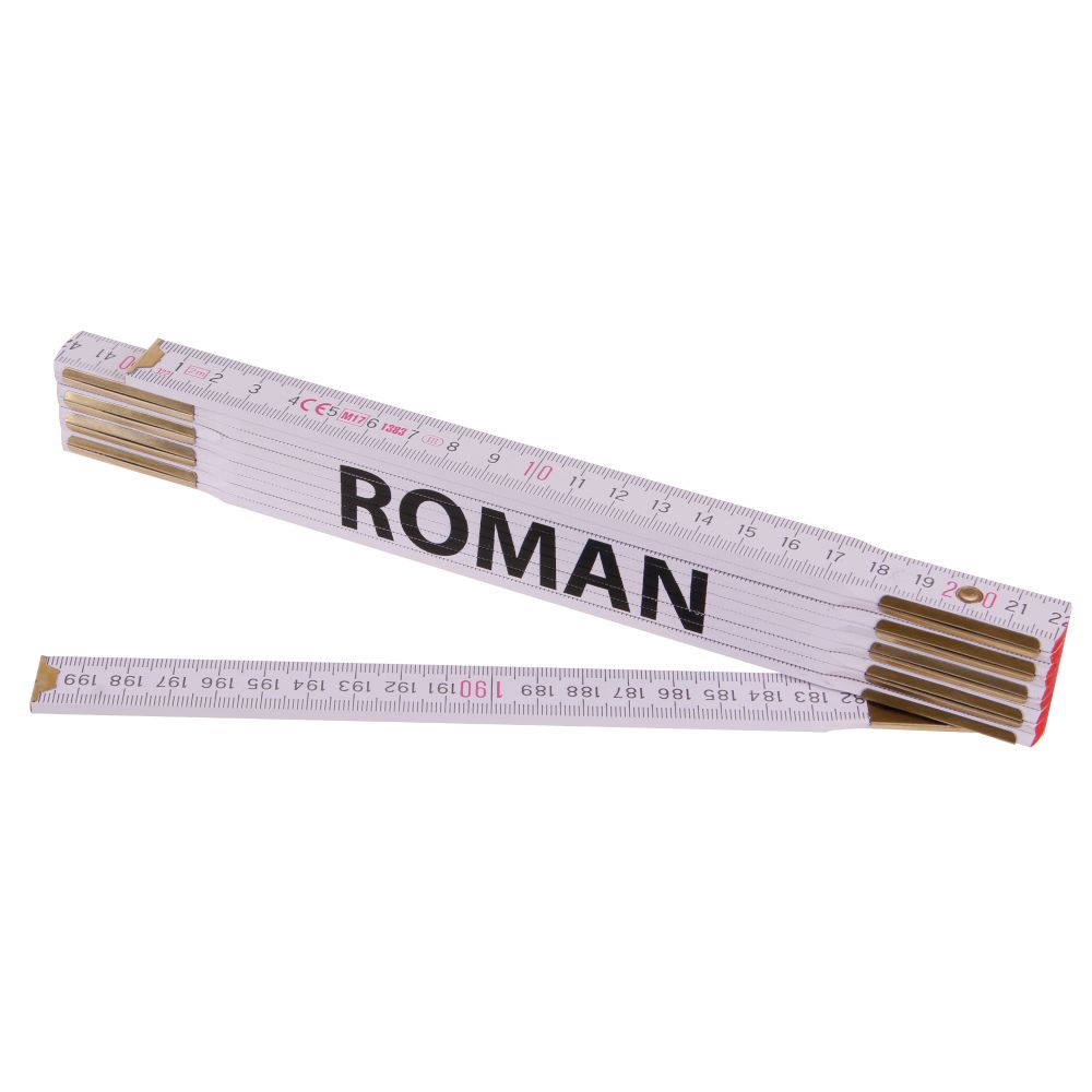 Metr skládací, 2m, dřevěný, PROFI, "ROMAN"