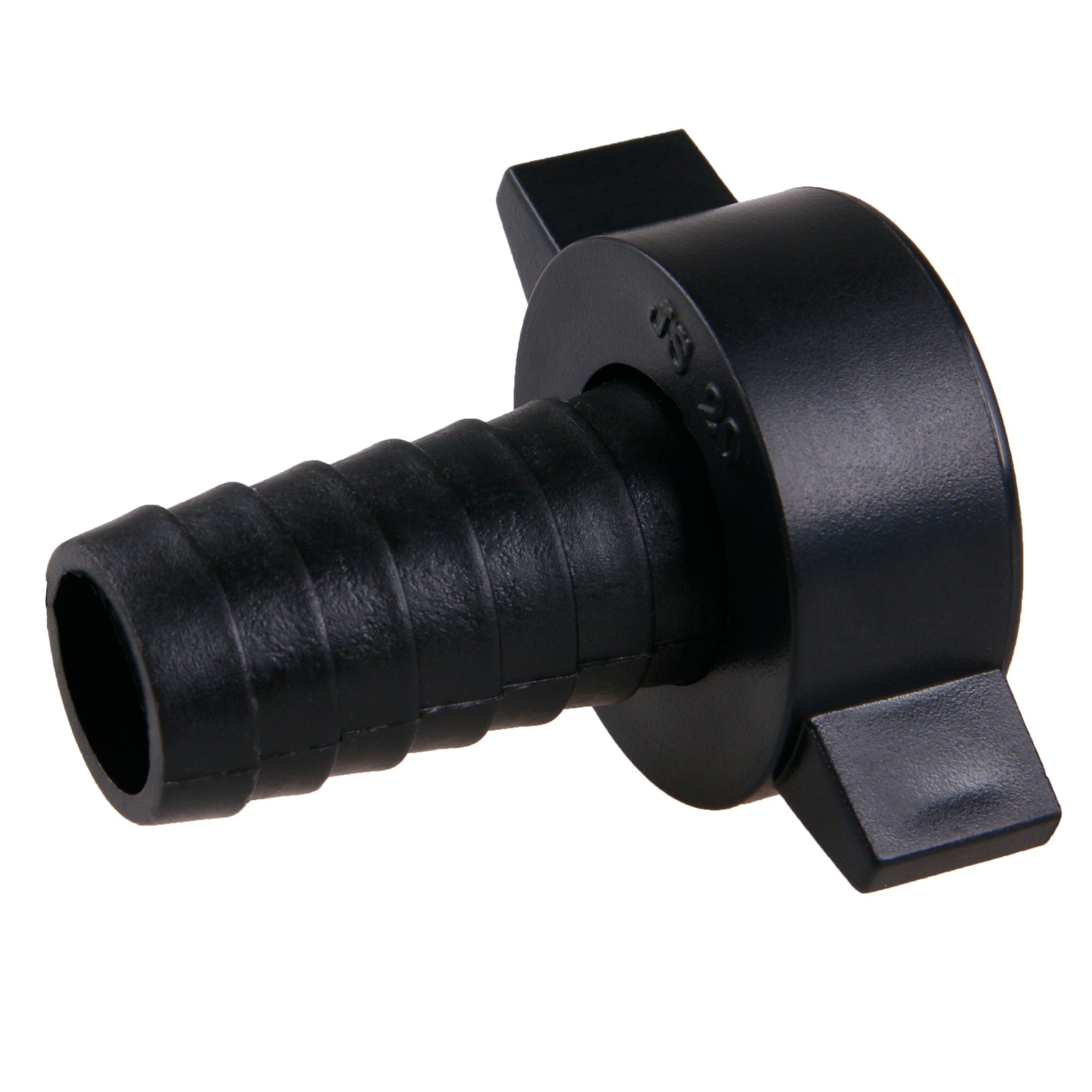 Šroubení na 3/4" hadici s 1" vnitřním závitem, černé