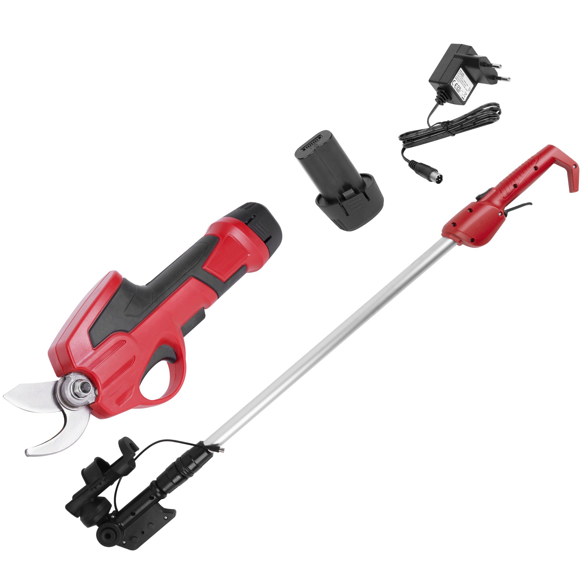 AKU set, nůžky na větve 2,5cm + teleskopická tyč, 7,2V Li-ion, 1500mAh, STREND PRO