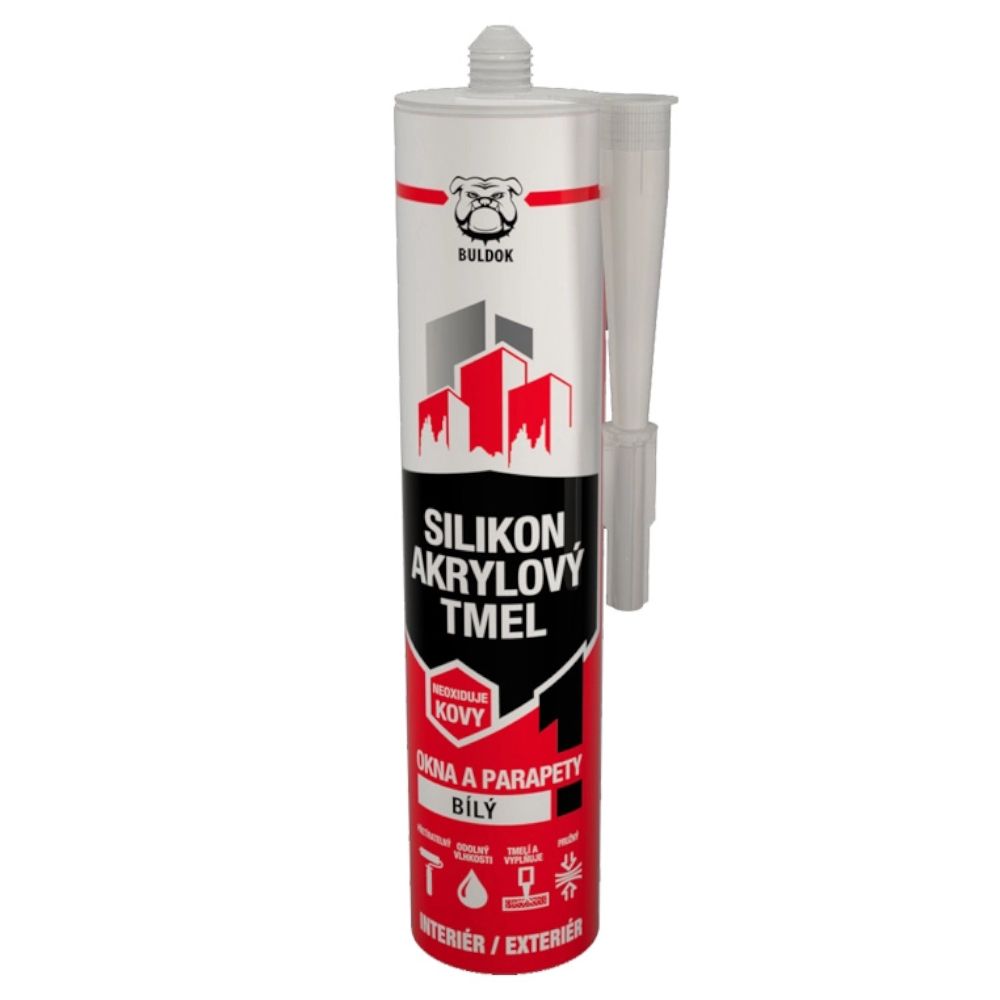 Silikon akrylový tmel, bílý, 280ml, BULDOK