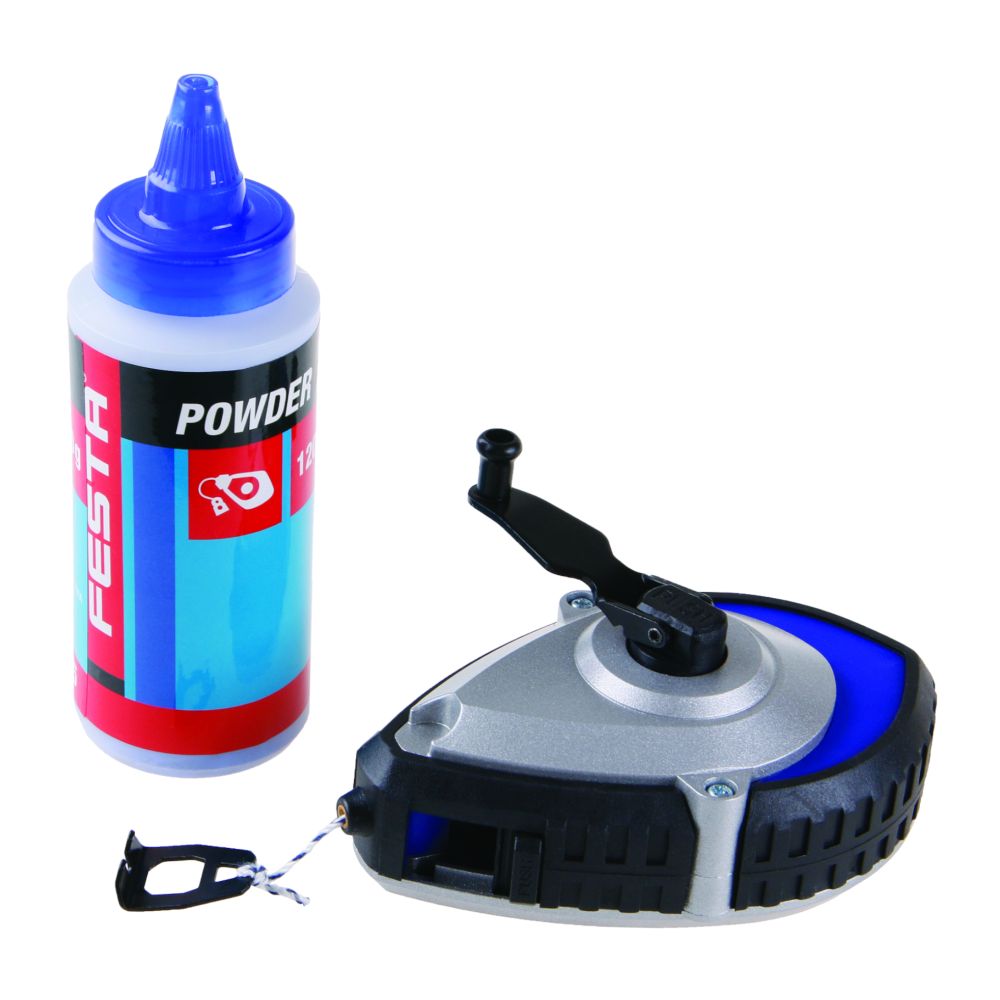 Šňůra značkovací s rychlonavíječem, hliník, 30m, pudr, FESTA