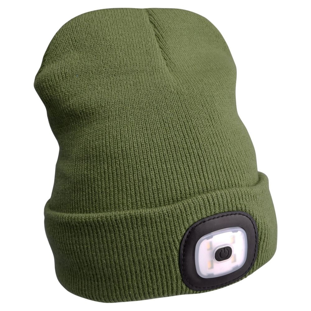 Čepice s LED čelovkou, 4x45lm, USB nabíjecí, UNI, zelená, EXTOL LIGHT