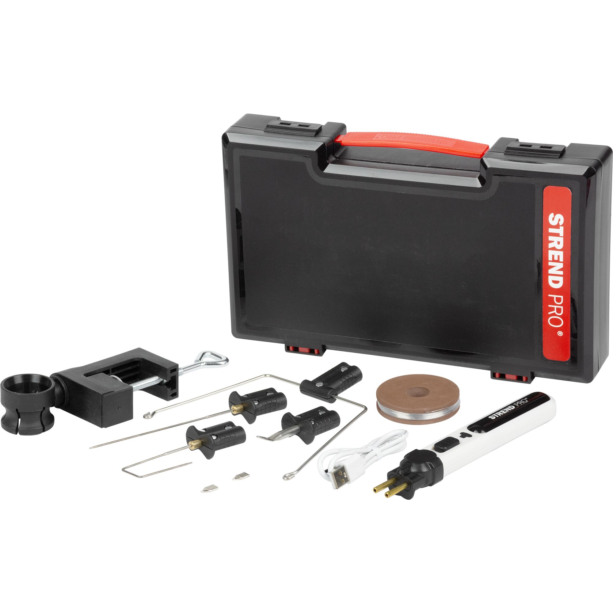 AKU řezačka polystyrenu, 2000mAh, USB nabíjení, kufr + příslušenství, STREND PRO