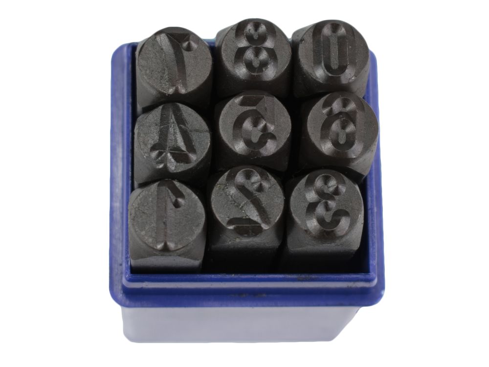 Raznice ocelové 8mm, znaky čísla, FESTA