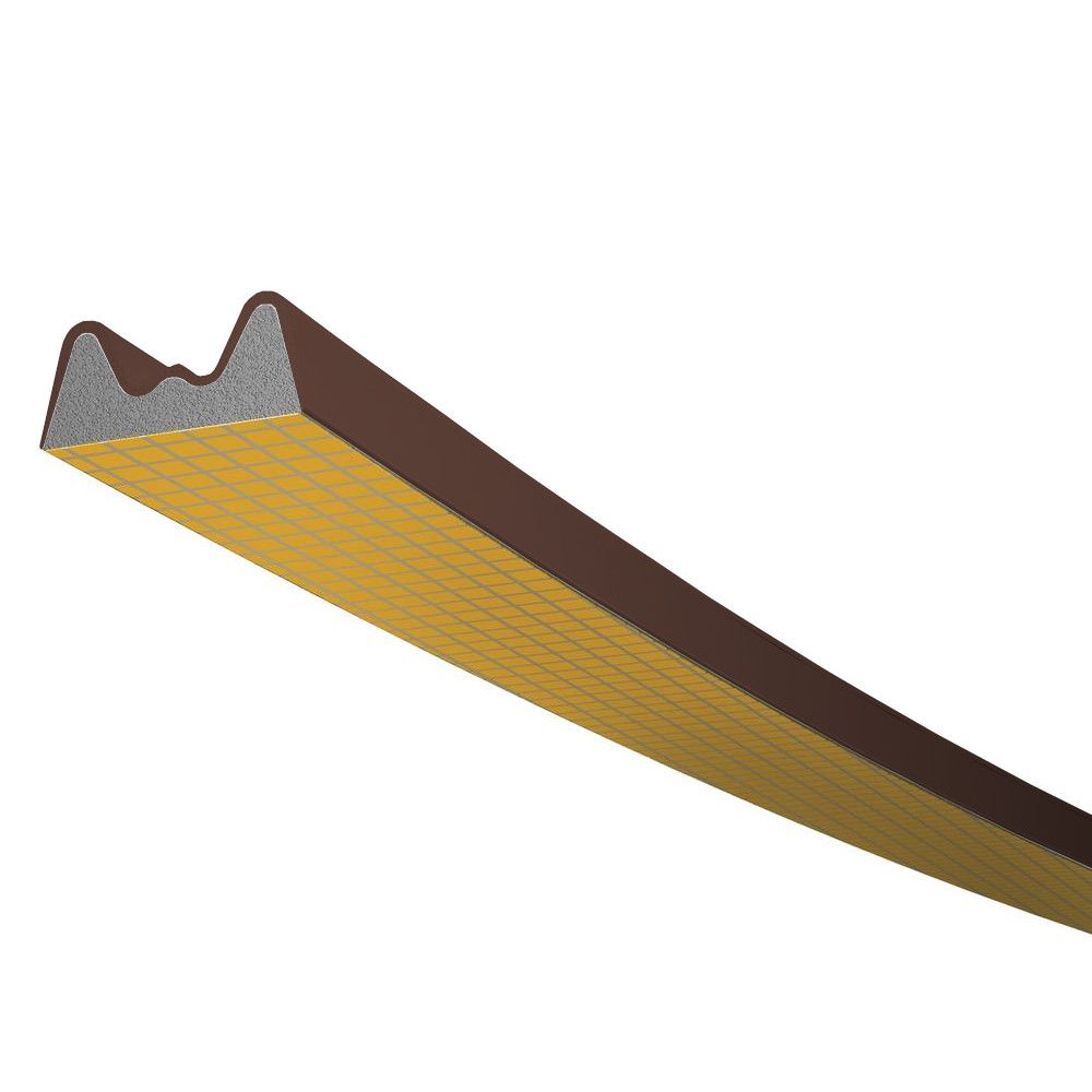 Těsnění okenní samolepicí, profil K, 9×4mm, hnědé, 2×3m, TRELLEBORG