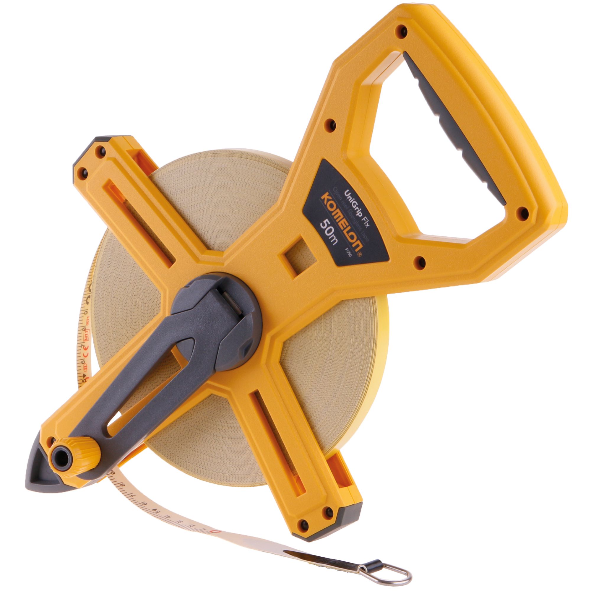 Pásmo měřicí sklolaminátové na vidlici, 50m×13mm, KOMELON KMC 1605