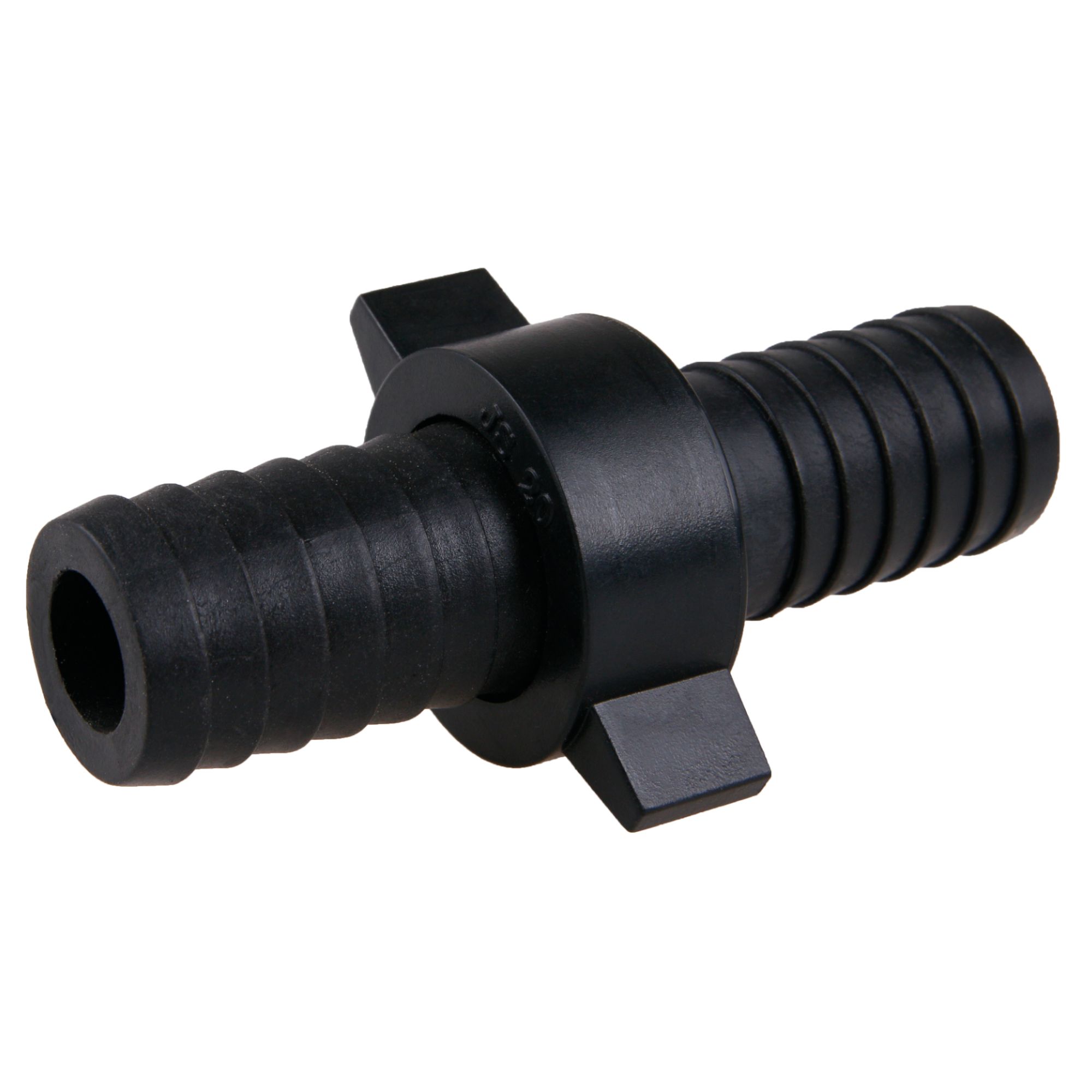 Spojka na hadici, 1", plast, černá