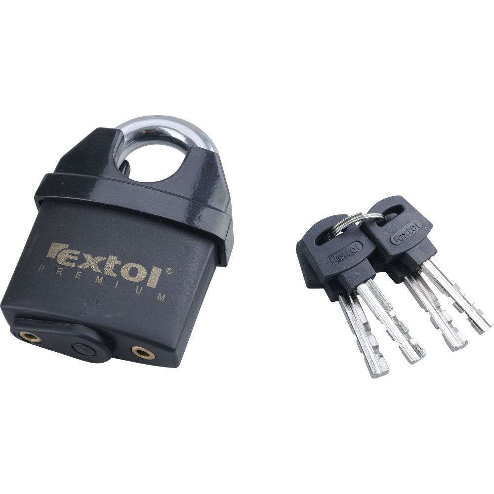 Zámek visací bezpečnostní, voděodolný, 60mm, 4 kl., EXTOL PREMIUM